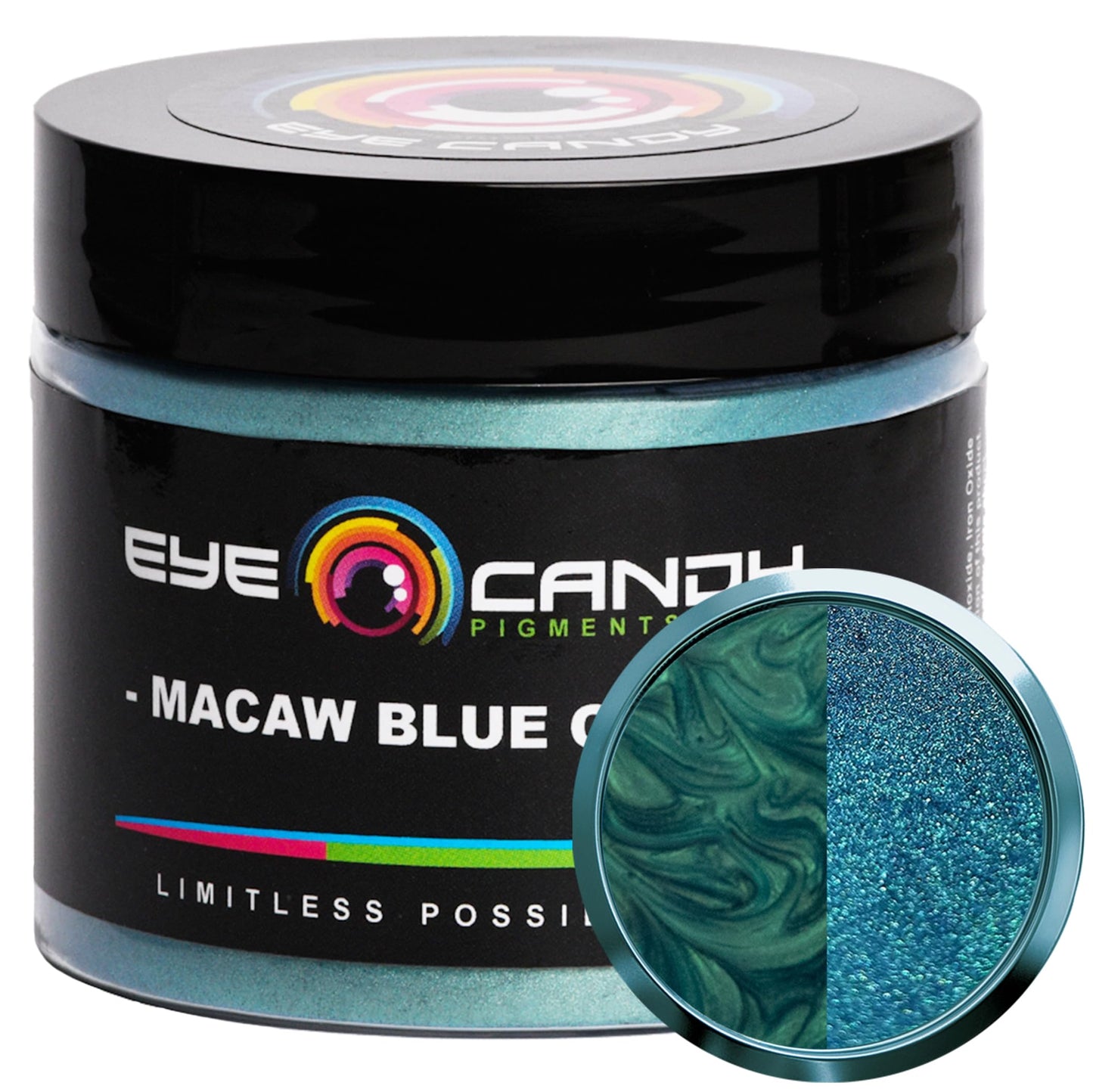 Eye Candy Pigments Premium Mica Powder - Macaw Blue Green (50gr) - for Epoxy, Resin, Soap, Paint, Woodworking, Acrylic Pouring, Bath Bombs, Fishing Beauty & Personal Care Eye Candy