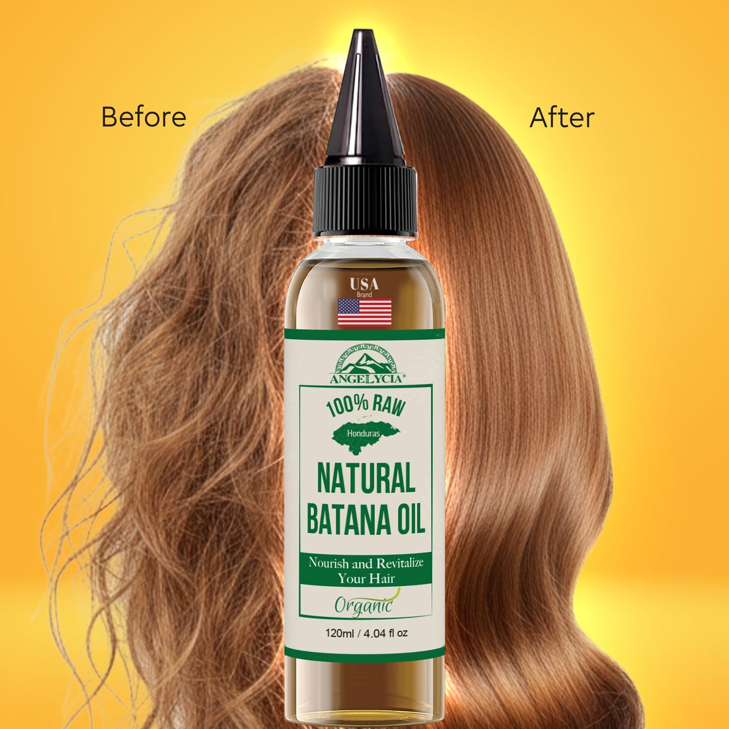 100% Organic Raw Batana Oil from Honduras for Growth, Nourishing & Strengthening All Hair Types | Dr. Sebi Hair Mask - Prevent Loss Beauty & Personal Care ANGELYCIA