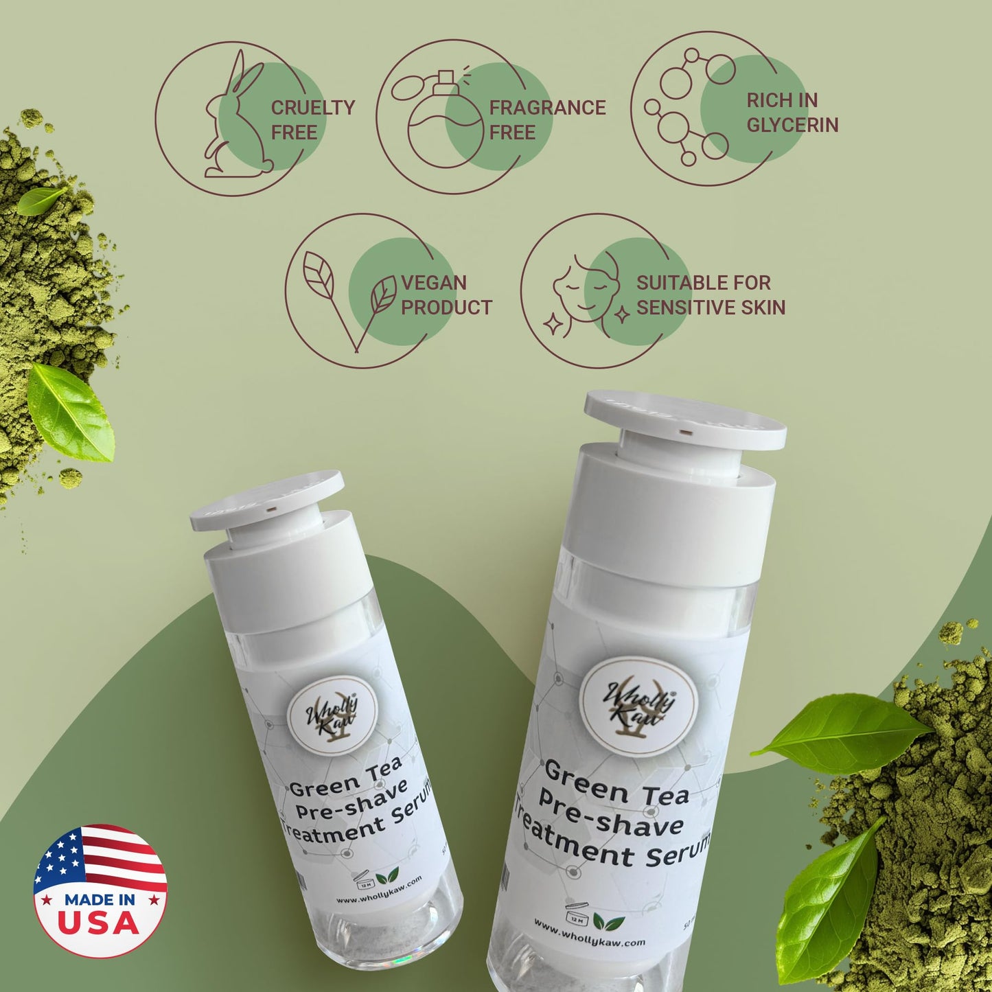 Wholly Kaw Unscented Pre-Shave Treatment Serum. Fragrance Free. Suitable for sensitive skin. Close Comfortable Shaves. Hydrating. Moisturizing Beauty & Personal Care Wholly Kaw