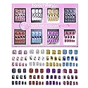 Townley Girl 96 Pcs Glitter-Glamup & Metallic Press-On Nails Artificial Fake False Nails Set for Tweens with Pre-Glue Full Cover Acrylic Nail Tip Kit Beauty & Personal Care Townley Girl