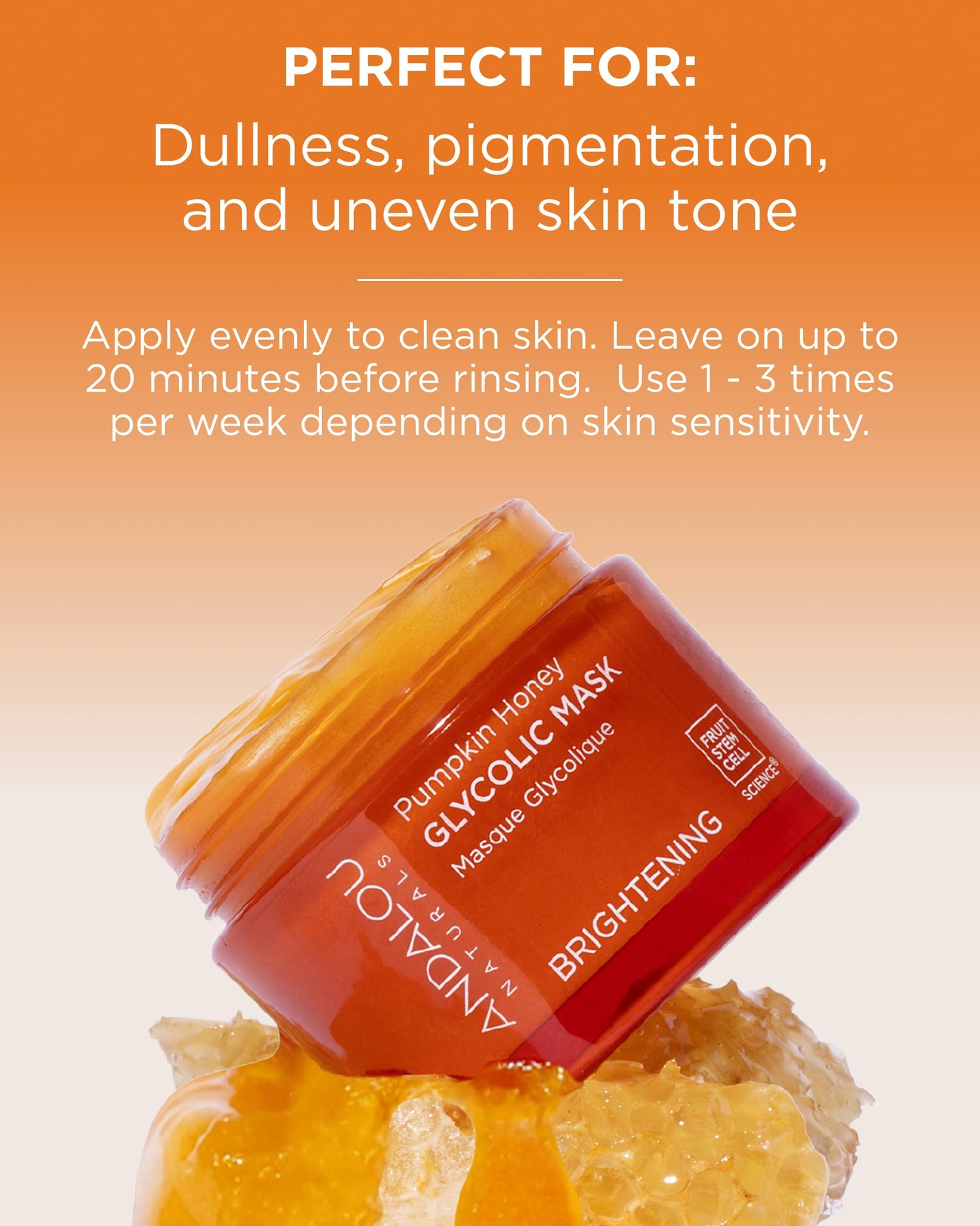Andalou Naturals Pumpkin Honey Glycolic Mask (NEW FORMULA) - Exfoliating Face Mask with Glycolic Acid, Vitamin C for a Radiant Glow - Gentle Exfoliant Beauty & Personal Care Andalou Naturals