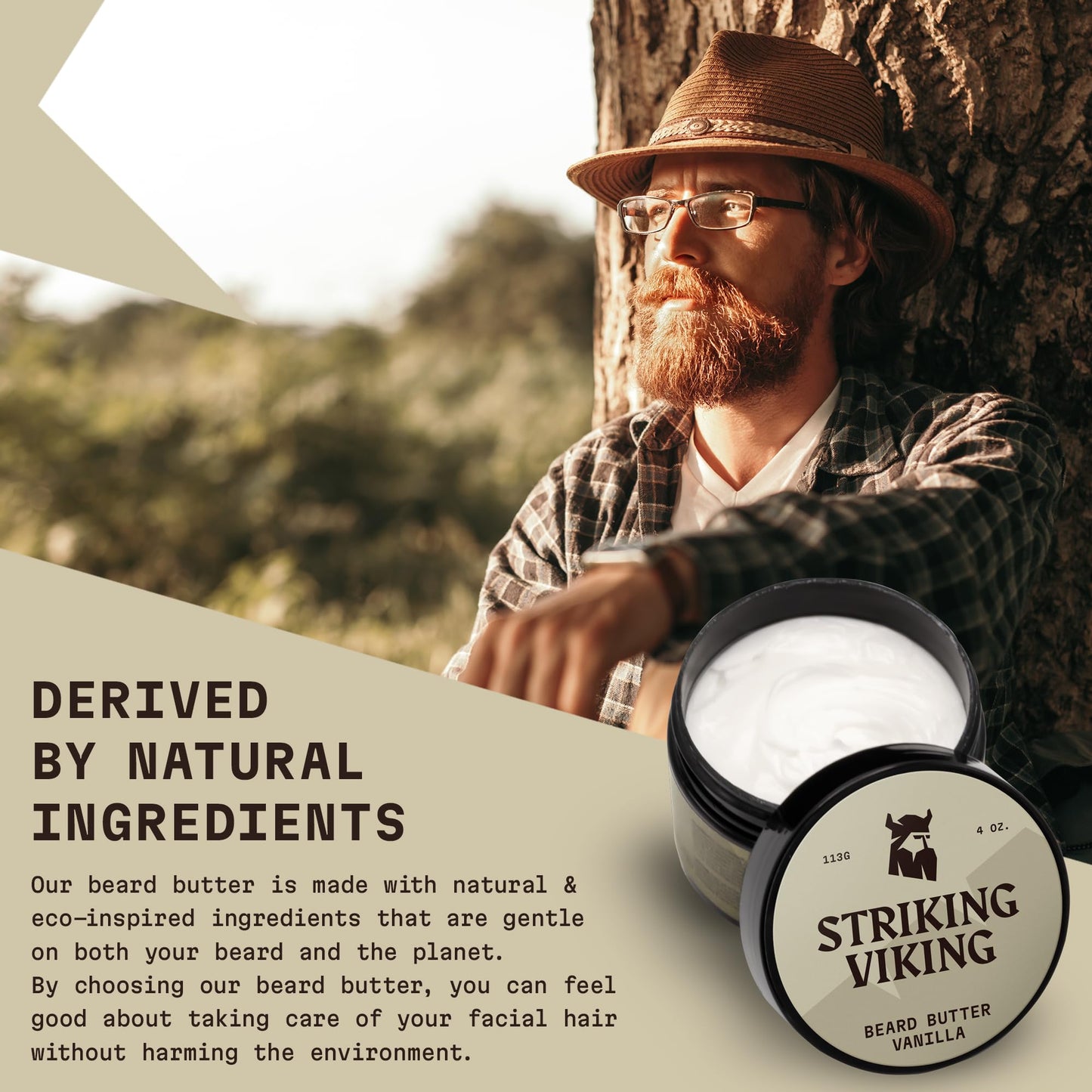 Striking Viking Beard Butter - Non-Greasy Moisturizer With Natural Ingredients (Vanilla, 4oz) - Keep Your Beard Hydrated and Refreshing Beauty & Personal Care Striking Viking
