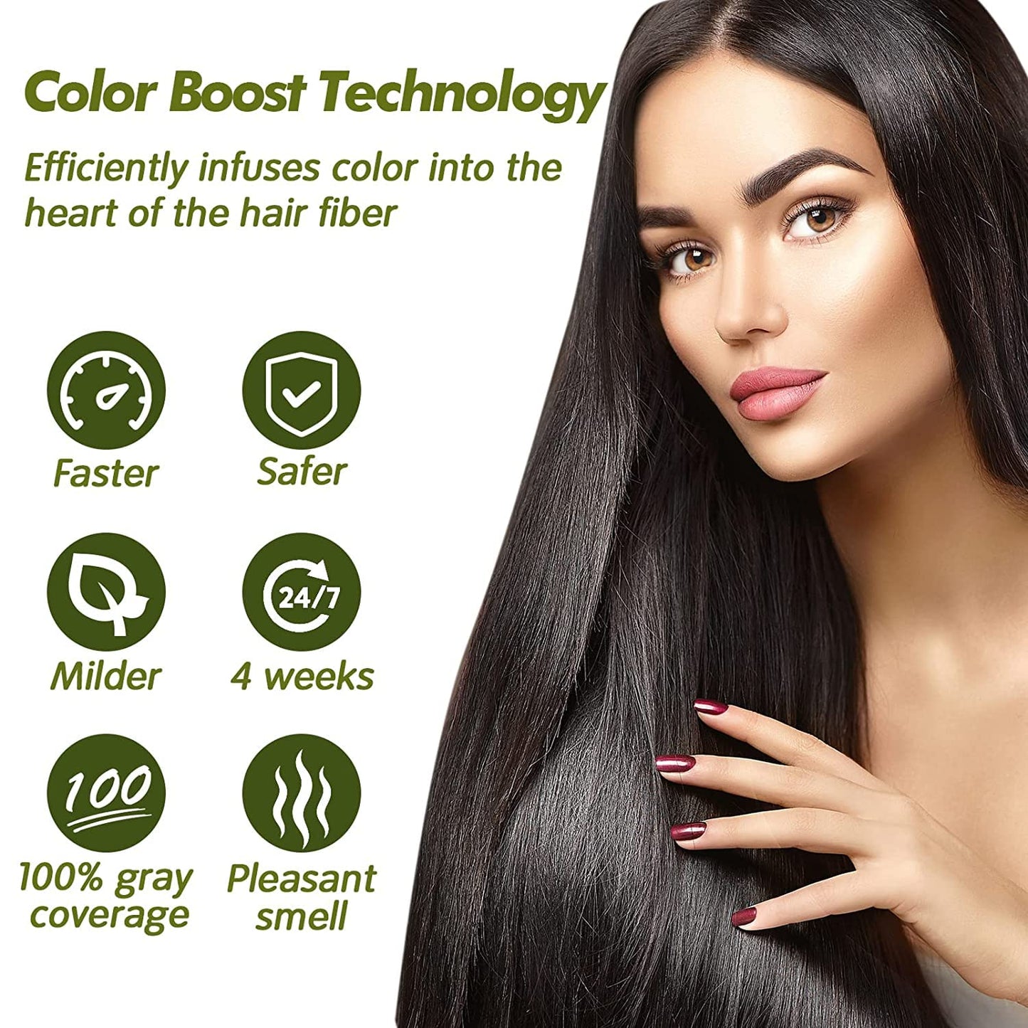 Instant Hair Dye - Black Hair Shampoo - (3) Black Colour - Simple to Use - Last 30 days - Natural Ingredients Beauty & Personal Care Dexe