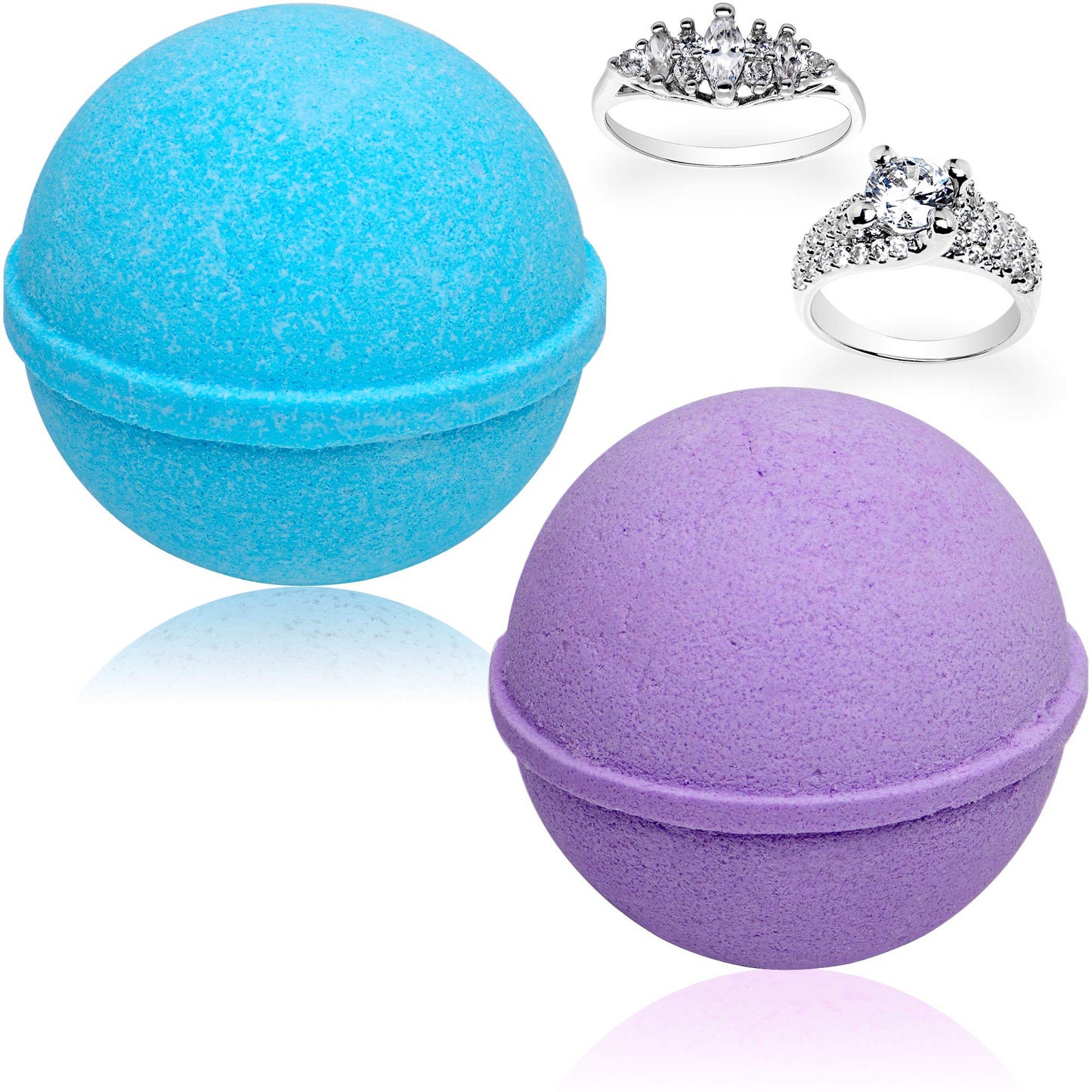 Ocean Breeze Lavender Bath Bombs Gift Set of 2 with Size 9 Ring Surprise Inside Each Made in USA Beauty & Personal Care Jackpot Candles