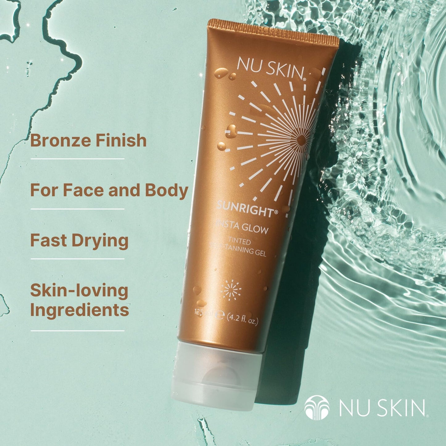 Nu Skin Sunright Insta Glow Self Tanner Gel | Natural Summer Tan for Face & Body | Beauty & Skin Care | Vitamin E & Avocado Oil | Natural Body Bronzer Beauty & Personal Care Nu Skin