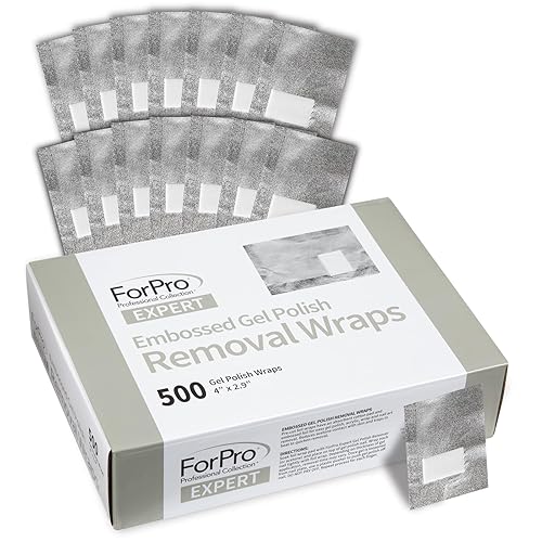 ForPro Professional Collection Expert Embossed Gel Polish Removal Wraps, Pre-Cut with Cotton Pad, Remove Gel Polish, Acrylics, & Nail Art, 4" L x 2.9" Beauty & Personal Care ForPro Professional Collection