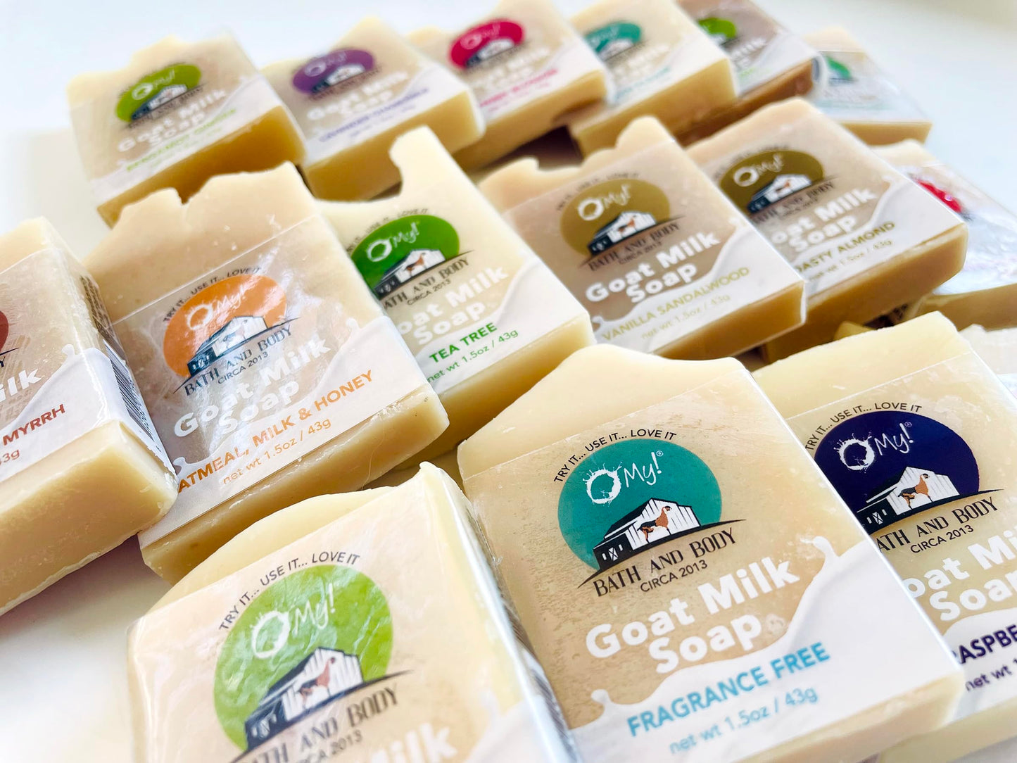 O My! Goat Milk Soap Bar 1.5oz Traveler | Made with Farm-Fresh Goat Milk | Free of Parabens & More | Handcrafted USA Beauty & Personal Care O My!