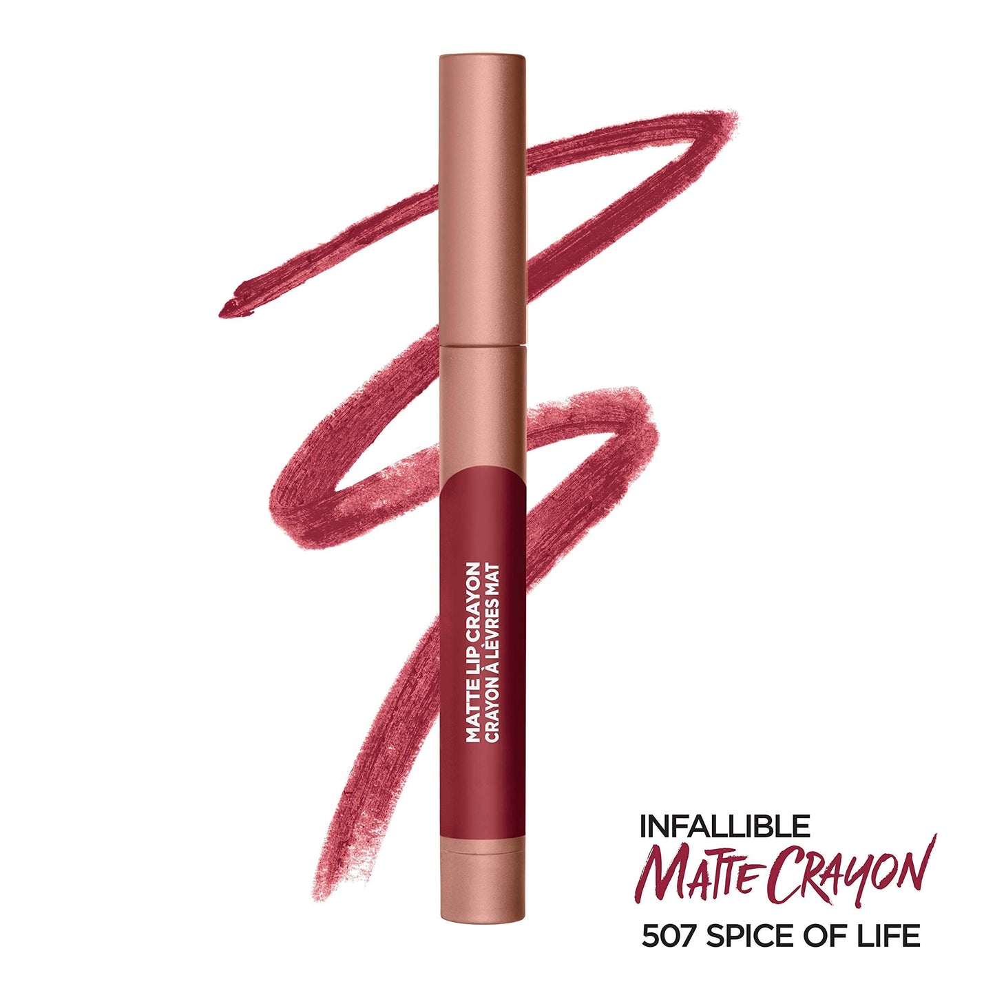 L’Oréal Paris Infallible Matte Lip Crayon, Spice Of Life (Packaging May Vary) Beauty & Personal Care L'Oreal Paris