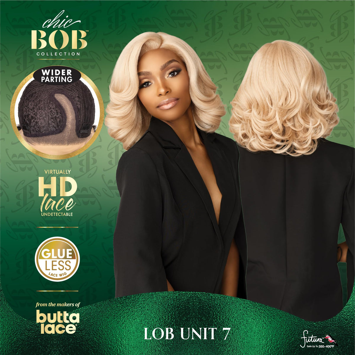 Sensationnel Chicbob Lace Frontwig-Lob Unit 7, 2 DARKBROWN