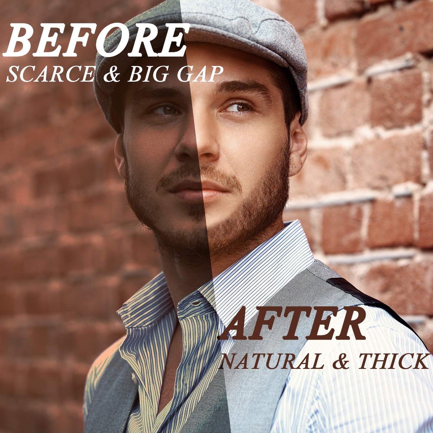 2PCS Beard Pencil Filler for Men - Sweat Proof, Water Resistance, Long Lasting & Natural Finish barber Pencil, Mustache Repair Shape(BROWN) Beauty and Personal Care MUFUN