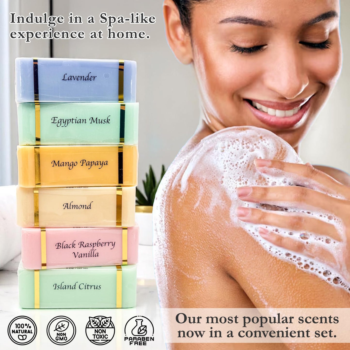 The Grecian Soap Company Goat Milk and Olive Oil Bar Soap - 6-Pack (5 Ounces Each, total 30ozs.) - Moisturizing Body Wash, Bar Soap for Bath Beauty & Personal Care The Grecian Soap Company
