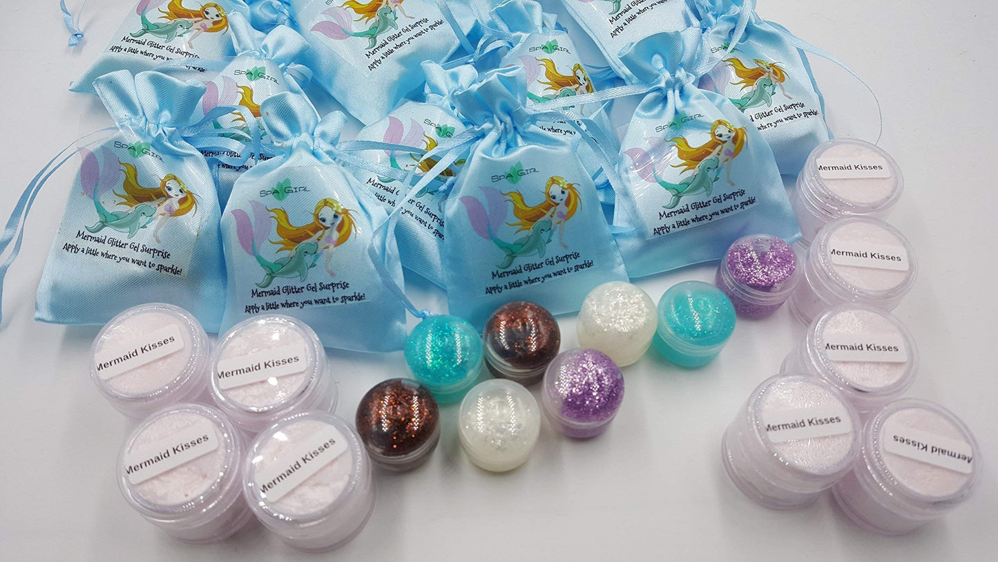 SPA PURE MERMAID BATH BOMBS - WITH GLITTER SURPRISES, 6 MERMAID SPLASH Bubble Bath Fizzy Gift Set, 6 XL USA Made, Perfect Bubble Bath, Handmade Beauty and Personal Care Spa Pure