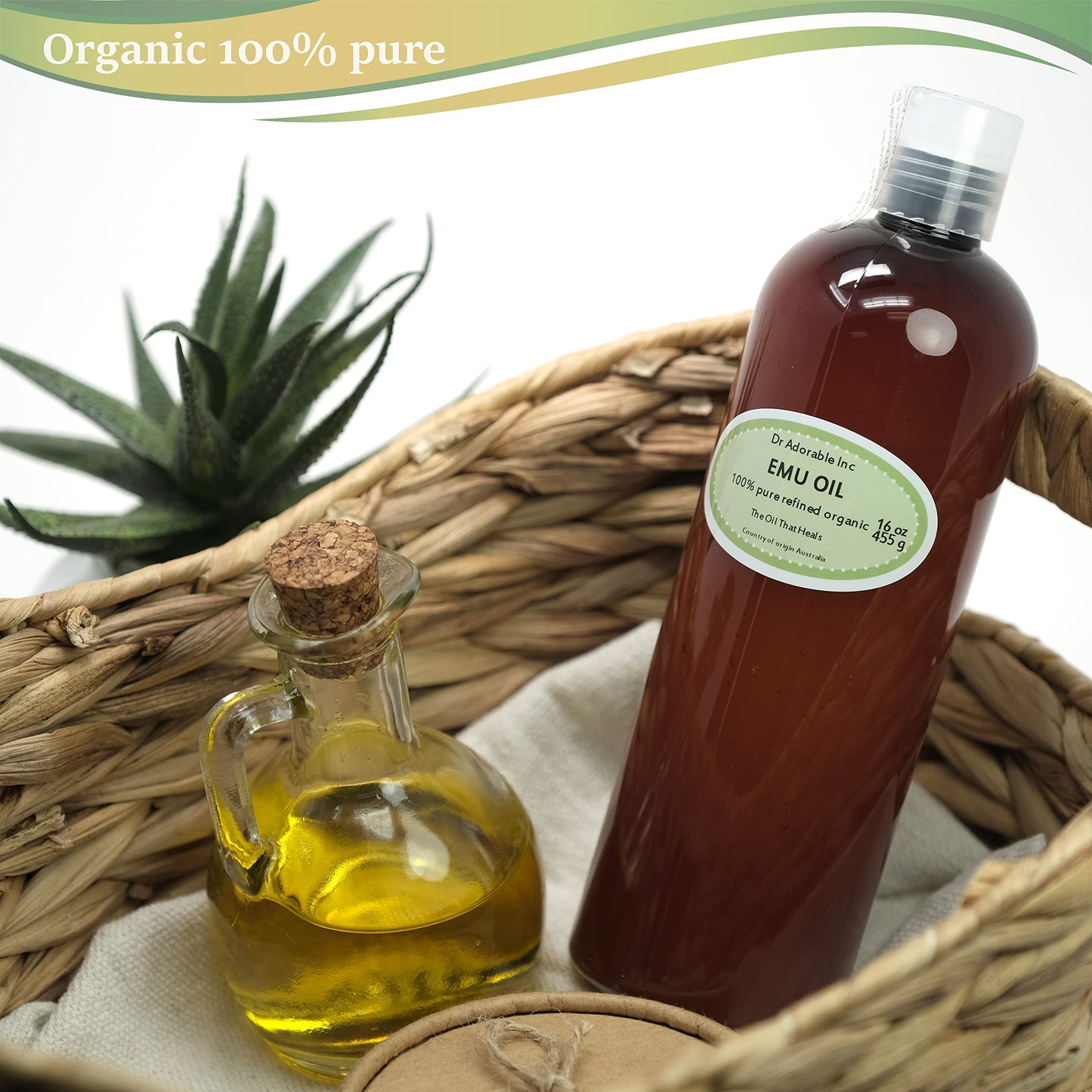Dr Adorable - 16 oz - Creamy Emu Oil - 100% Pure Natural Organic Beauty & Personal Care Dr Adorable