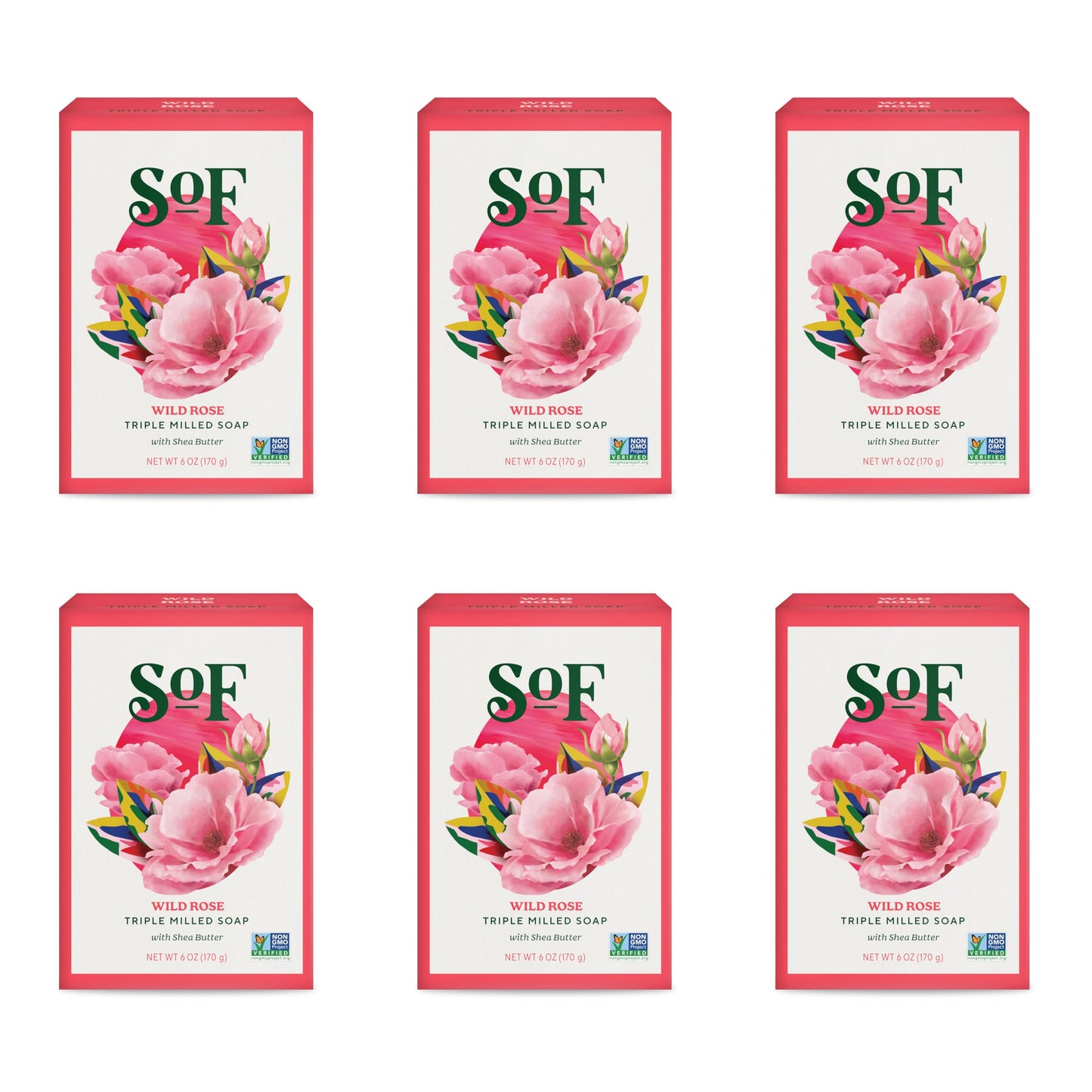 South Of France SoF Triple Milled Bar Soap - With Coconut Oil & Organic Shea Butter- Vegan & Non GMO- Free From Phthalates, Sulfates & Parabens- Wild Beauty & Personal Care South Of France