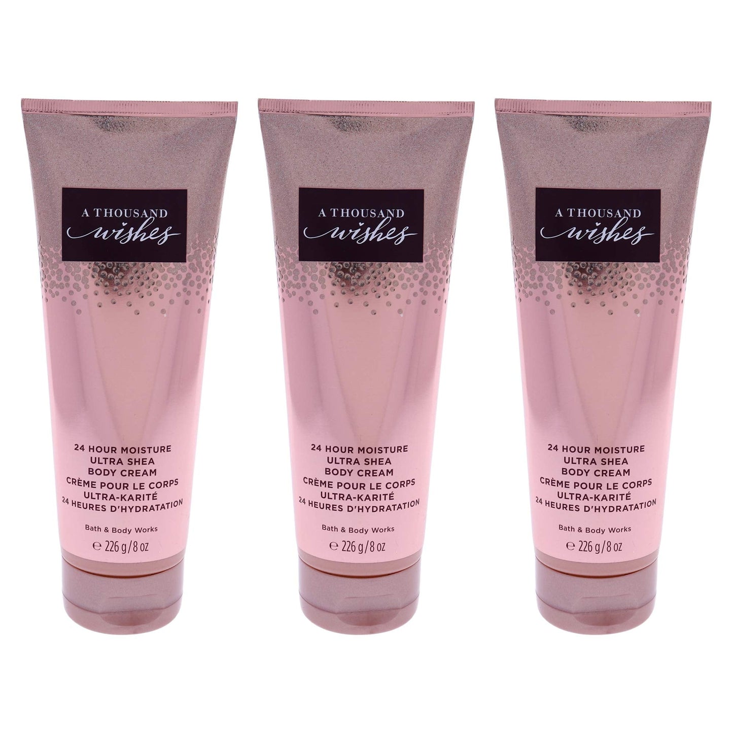 A Thousand Wishes Ultra Shea Body Cream by Bath and Body Works for Women - 8 oz Body Cream - Pack of 3 Beauty & Personal Care Bath & Body Works