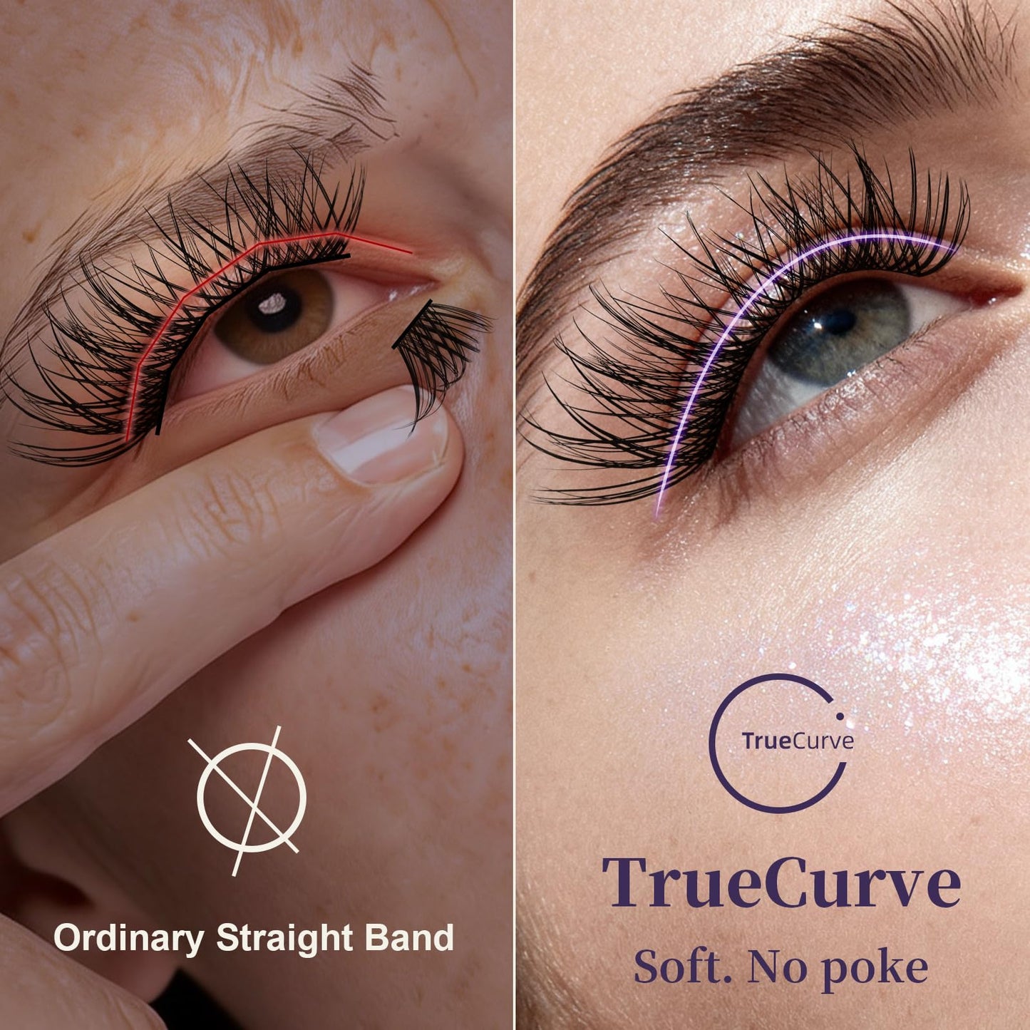 GlowVane TrueCurve Lash Clusters, Soft Natural Look Eyelash Clusters for All-Day Comfort, 0.03mm Wispy D Curl Lashes, 14mm Lightweight Curved Band Beauty and Personal Care GlowVane