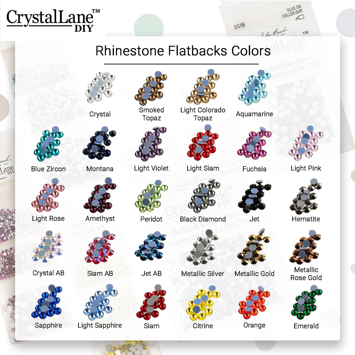 Crystal Lane DIY Flat Back Hotfix Rhinestones, ss16 (4mm), Sapphire 1440pcs