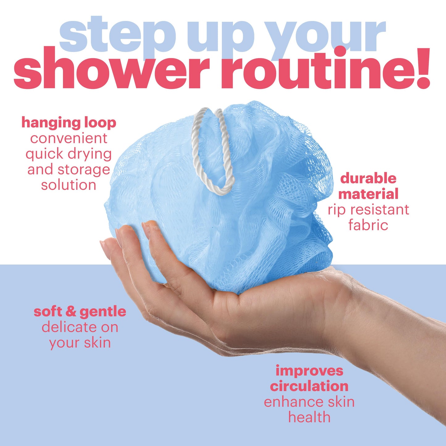 Bath and Shower Mesh Sponge by AfterSpa (Assorted) Beauty and Personal Care AFTERSPA