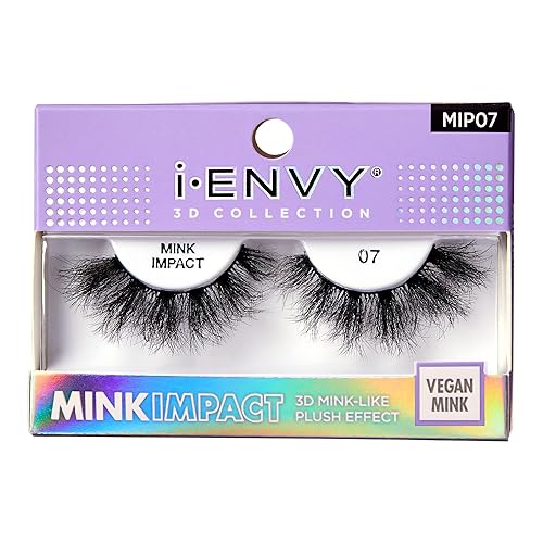 i-Envy False Lashes 3D Mink-Like Plush Impact Natural to Dramatic Vegan Eyelashes Beauty & Personal Care i•ENVY