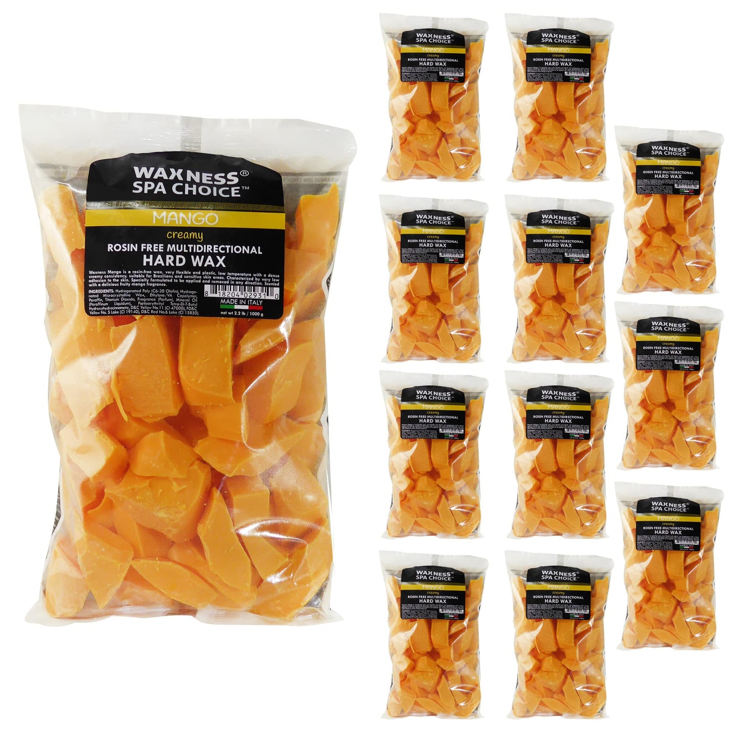 Waxness Spa Choice Rosin Free Multidirectional Hard Wax Mango 26.4 lb / 12 kg Beauty and Personal Care Waxness