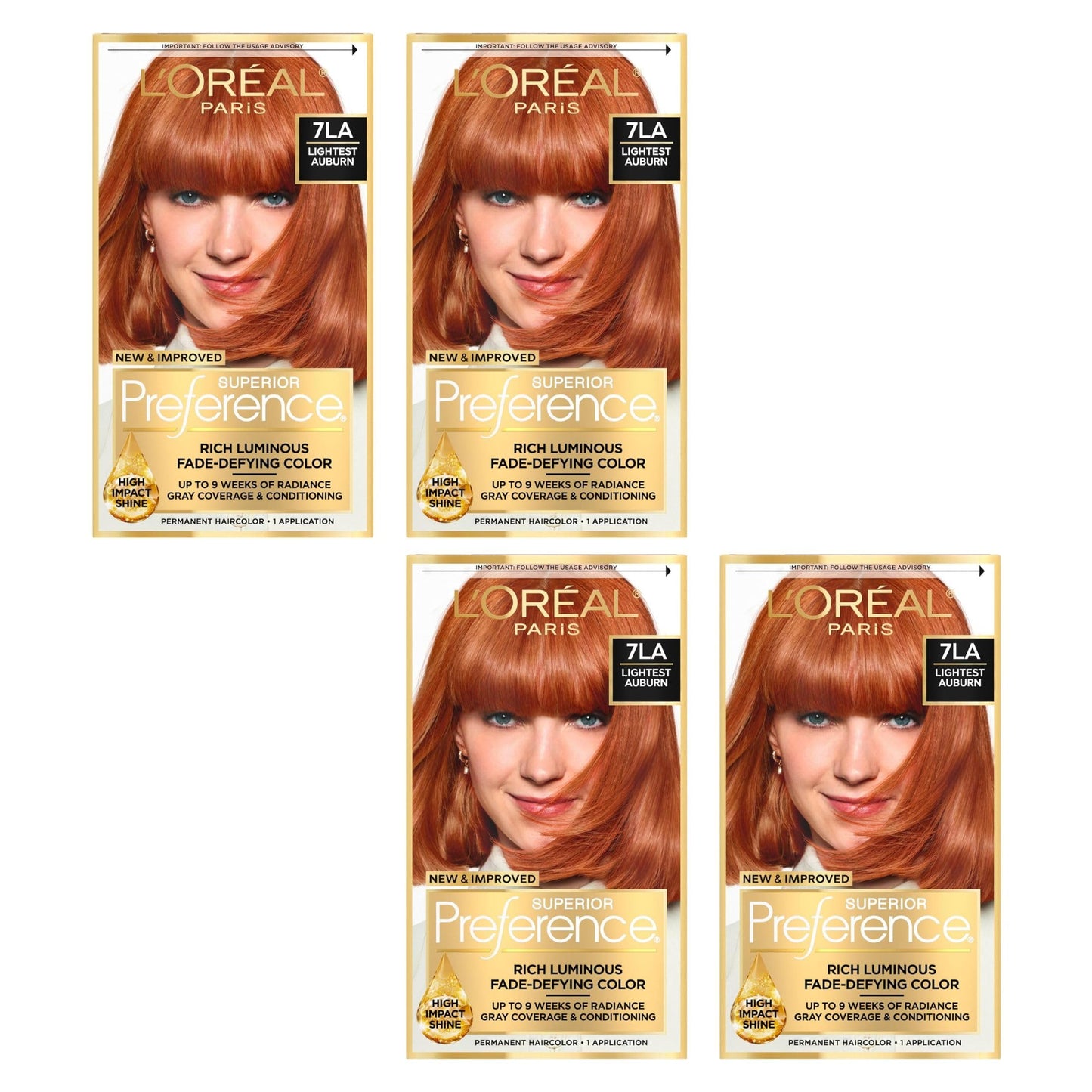 L'Oreal Superior Preference - 7LA Lightest Auburn (Warmer) 1 Each (Pack of 4) Beauty & Personal Care L'Oreal Paris
