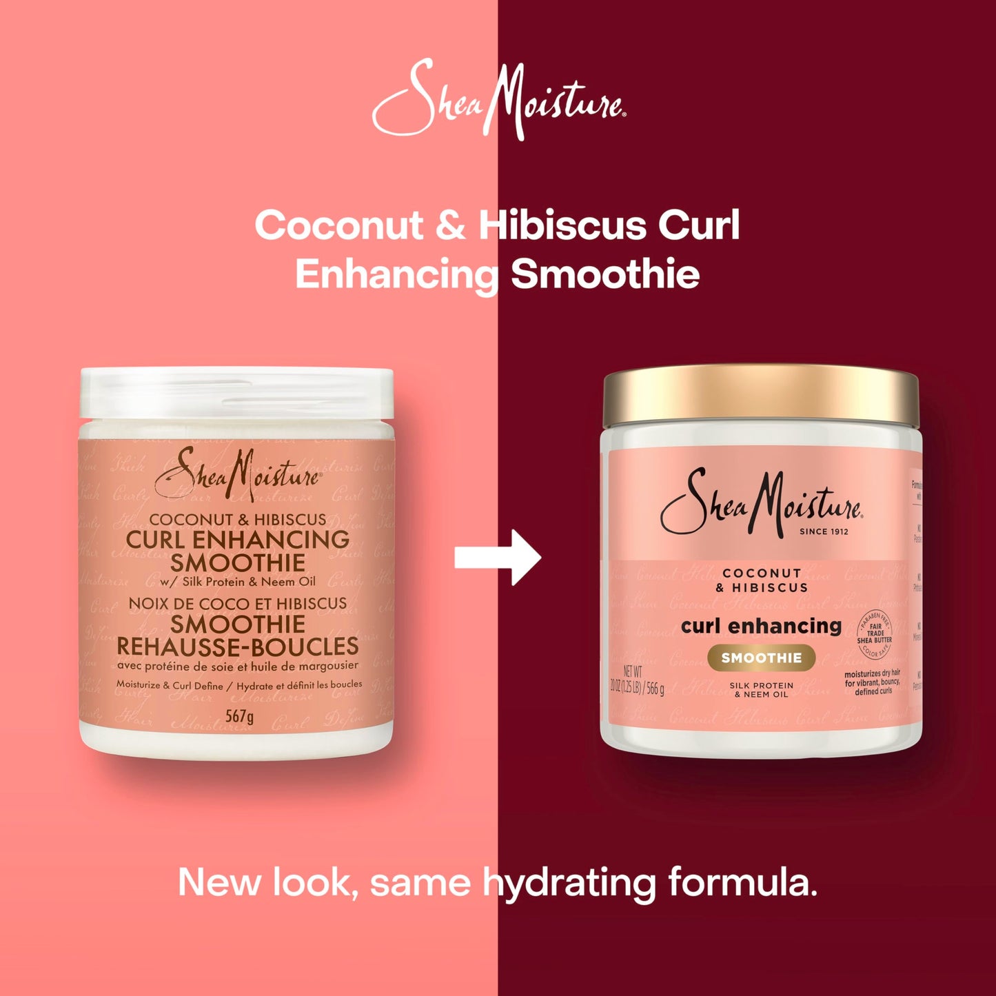 SheaMoisture Curl Enhancing Smoothie Hair Cream Coconut and Hibiscus for Thick, Curly Hair Sulfate Free and Paraben Free Curl Cream 20 oz Beauty & Personal Care SheaMoisture