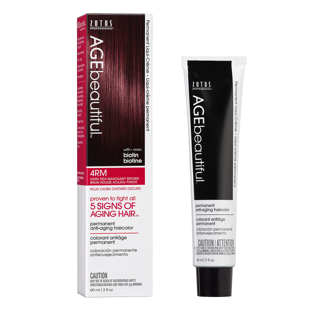 AGE beautiful Permanent Hair Color Dye Liqui Creme | 100% Gray Coverage | Anti-Aging Haircolor | Biotin for Thicker, Fuller Hair | Professional Salon Beauty & Personal Care AGE beautiful