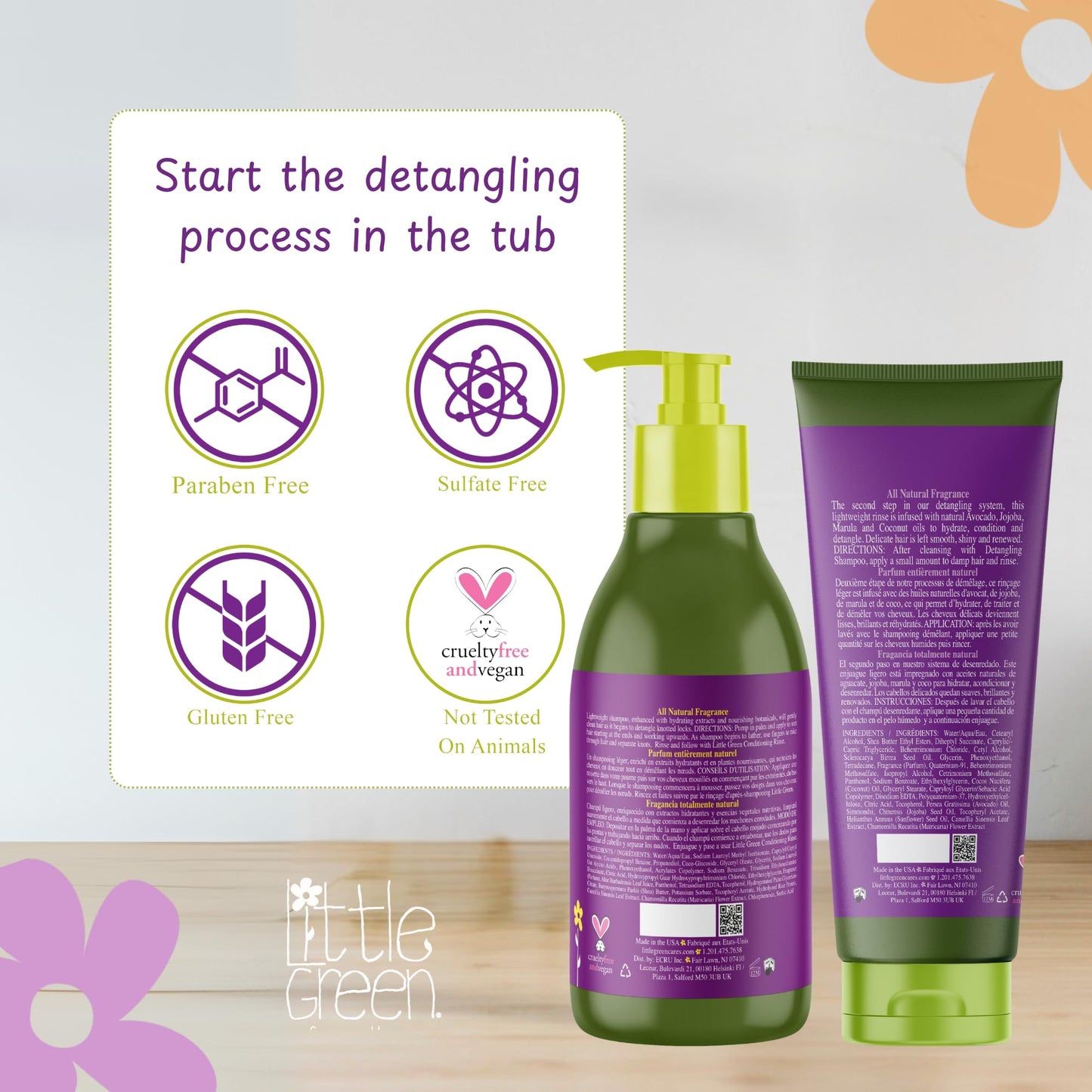 Little Green Kids Super Detangling Duo Kit Beauty & Personal Care Little Green