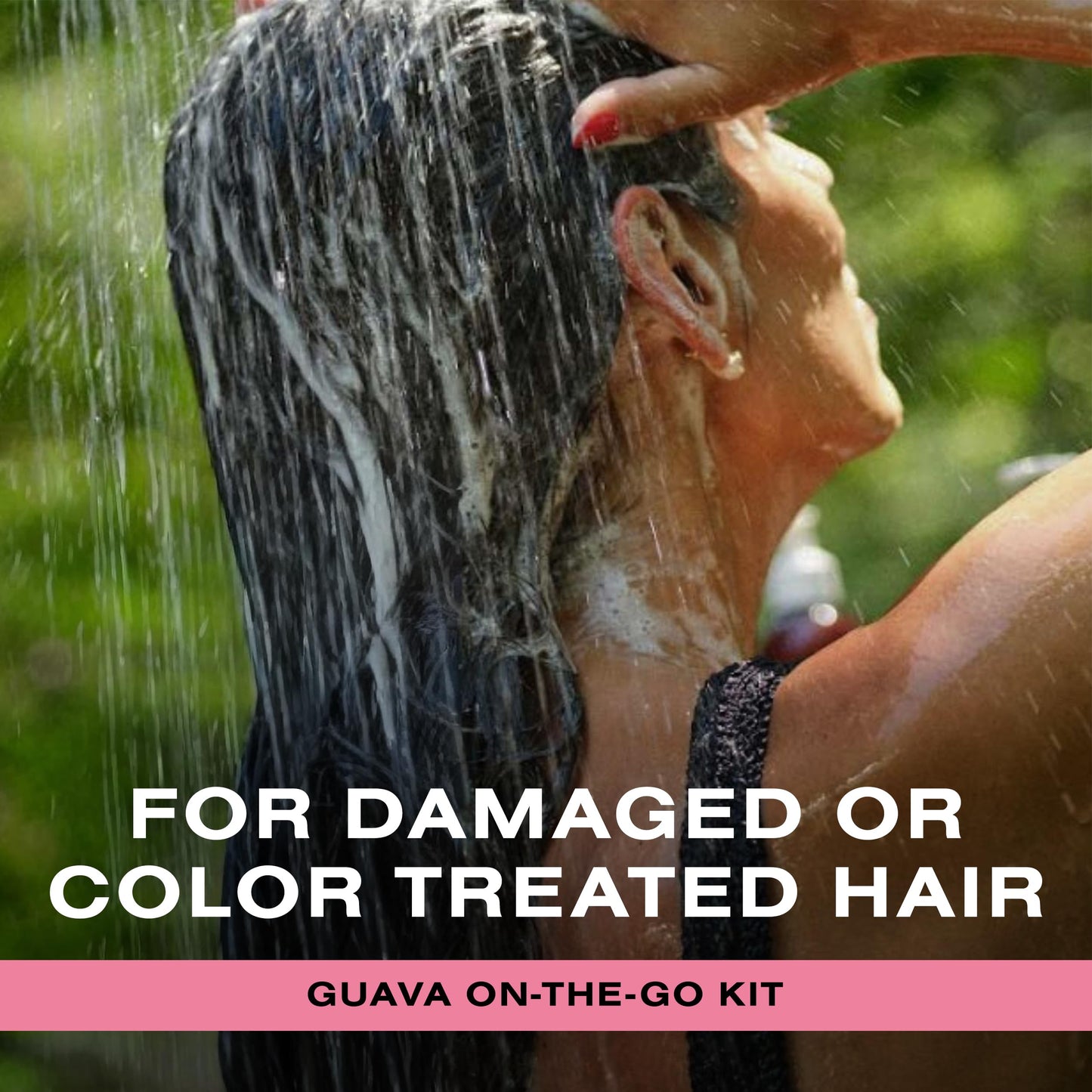 Ceremonia Guava Travel On-the-Go Kit | 4 Piece Hair Care Set to Repair Split Ends & Reduce Frizz | Includes Shampoo, Conditioner, Leave-In Beauty & Personal Care Ceremonia