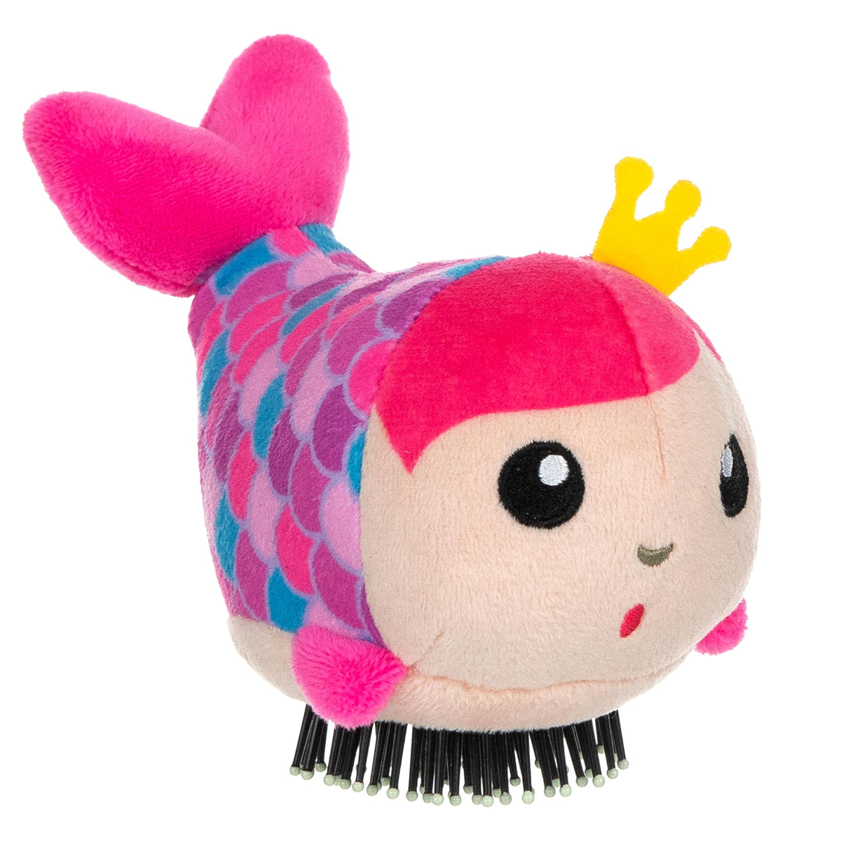 Plush Mermaid Hair Brush with Keychain - Detangling Travel Hairbrush Grils