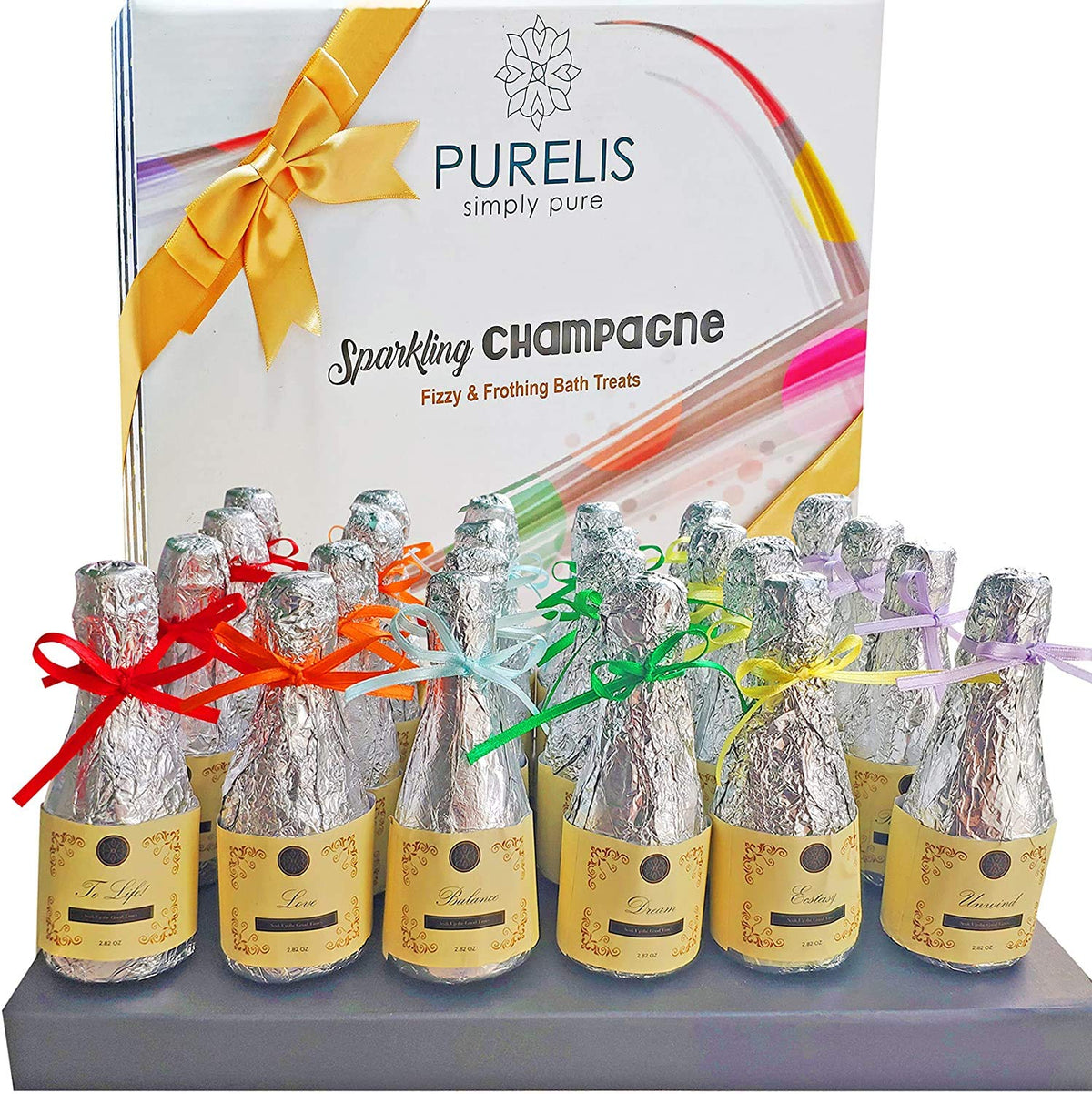Bulk Organic Bath Bombs Gift Set. Wedding Favors & Party Favors for Adults. Dry Skin Moisturize Bath Balls Individually Wrapped Bath Bombs for Women… Beauty & Personal Care Purelis