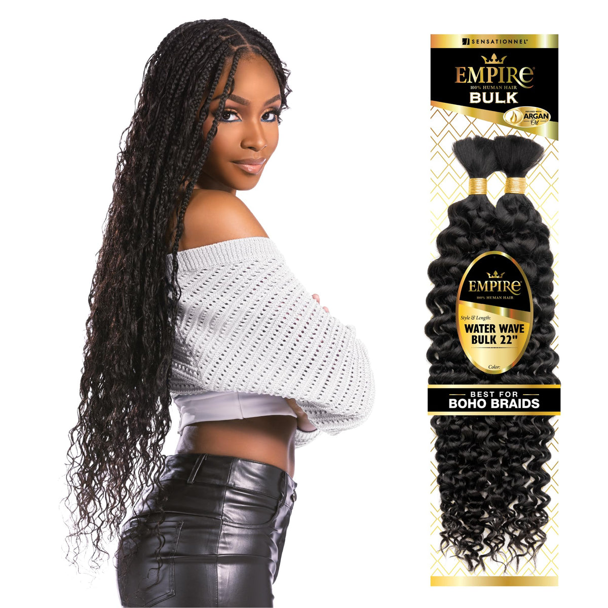Sensationnel Empire Bulk Braiding-Water Wave,22 inch, 27 HONEYBLONDE