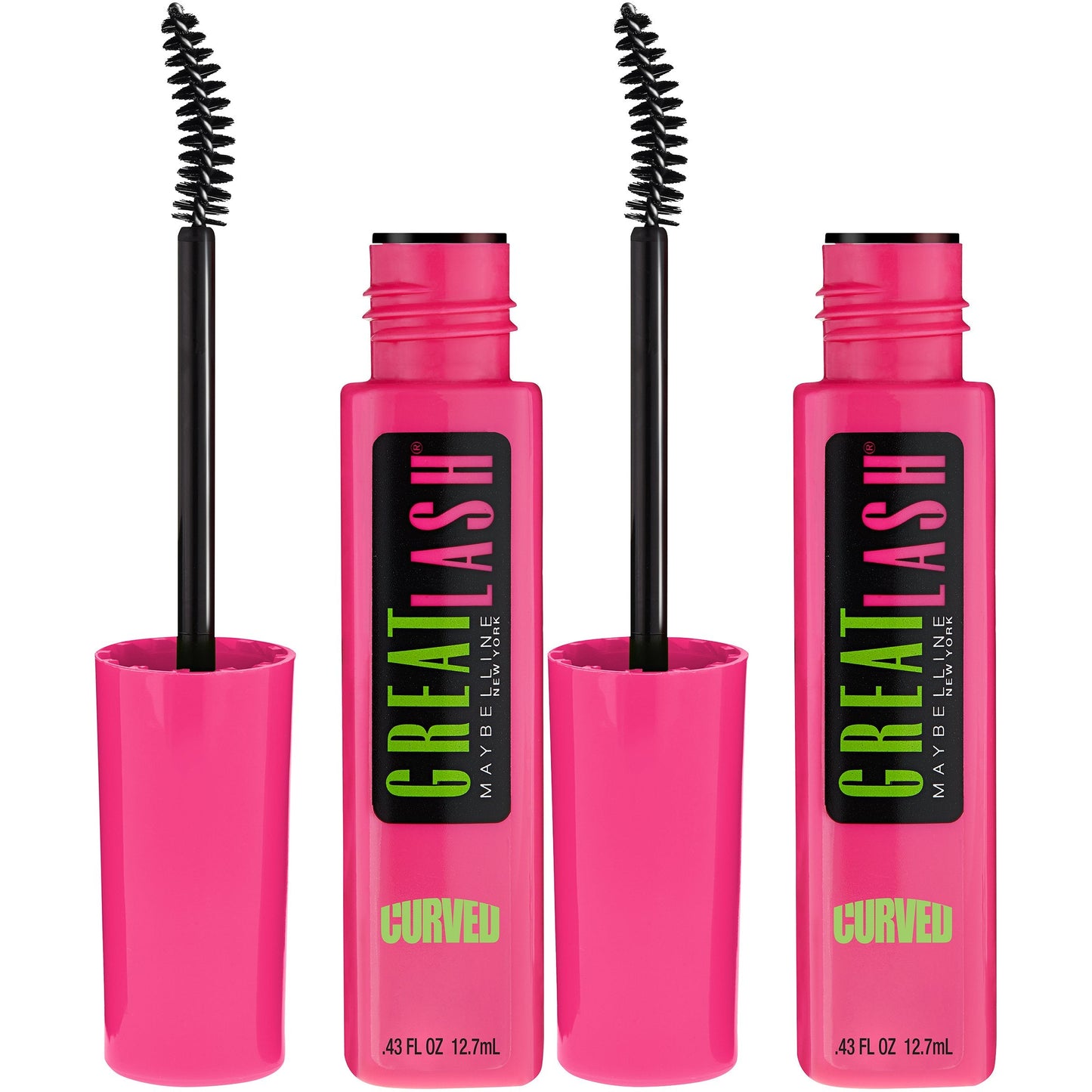 Maybelline New York Great Lash Curved Brush Washable Mascara Makeup, Very Black, 2 Count Beauty & Personal Care MAYBELLINE