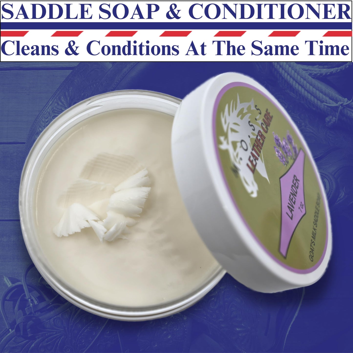 Moss 1851 M.O.S.S. Goat's Milk Saddle Soap - 7 Ounce Lavendar Beauty & Personal Care MOSS