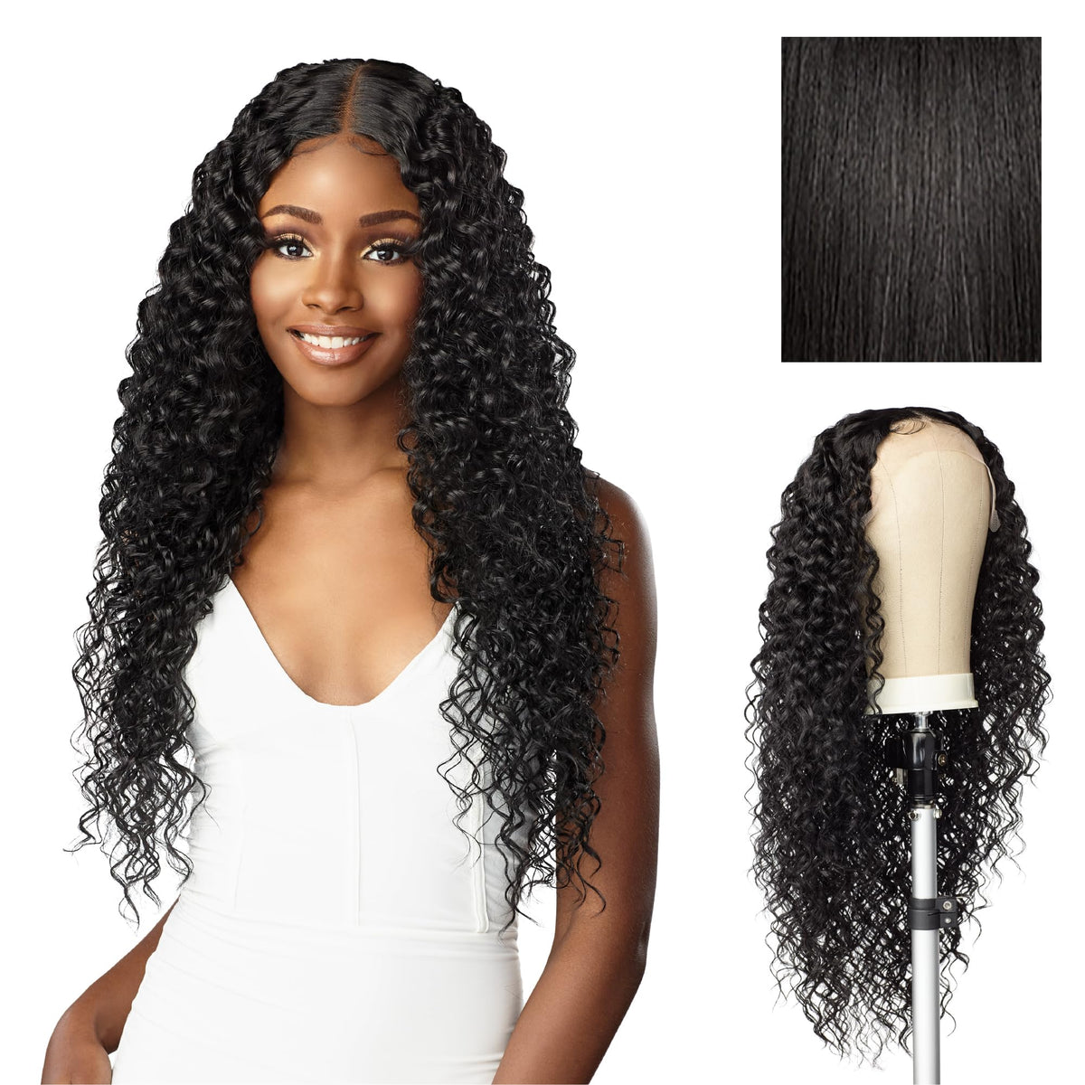 Sensationnel Butta Lace Hhm Wig-Bohemian 28 Inch, 1B OFFBLACK