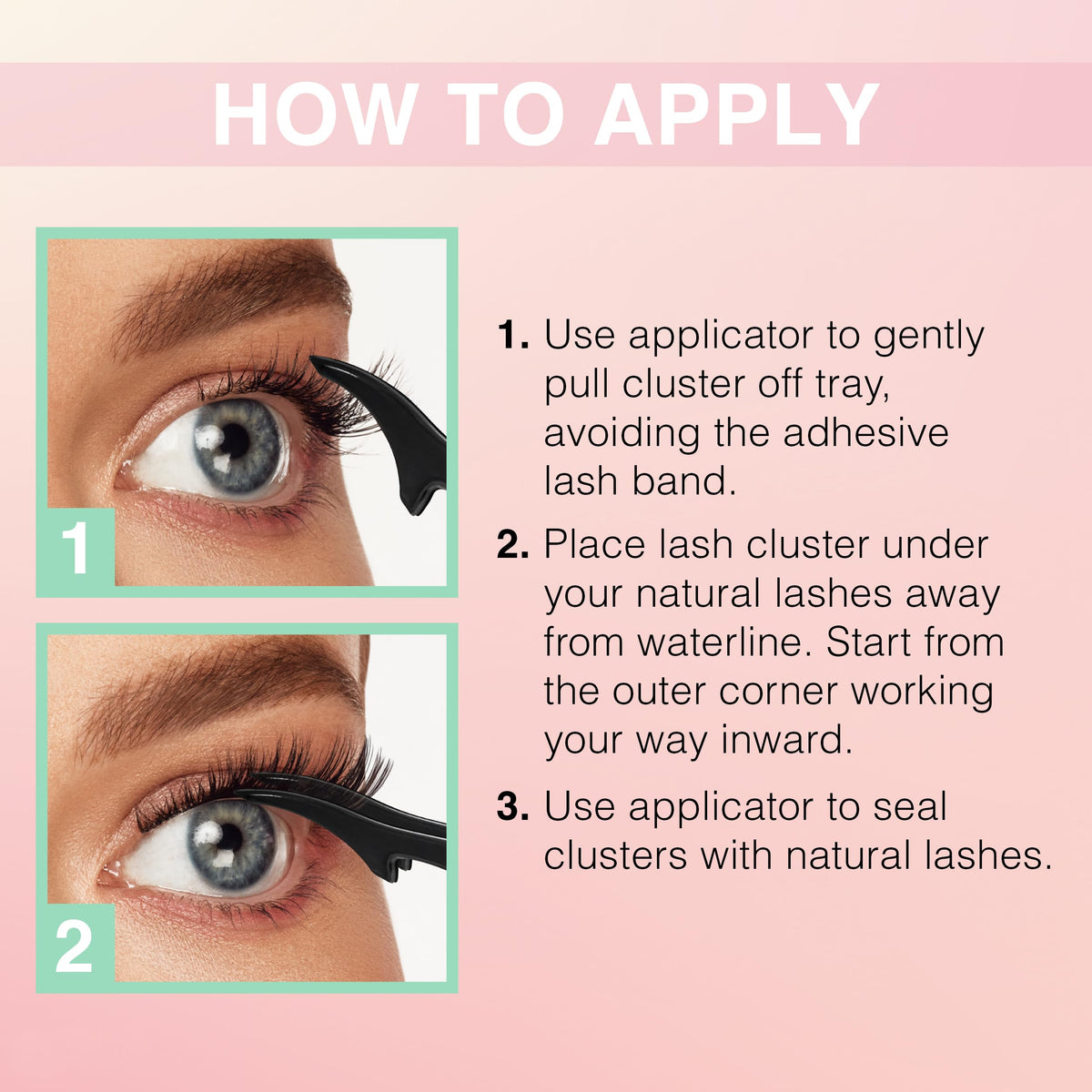 Ardell Press On Lashes Pre-Glued Underlash Extensions - Naked Natural Lash Clusters, No Glue Needed Self Adhesive Eyelashes, DIY Cluster Eyelash