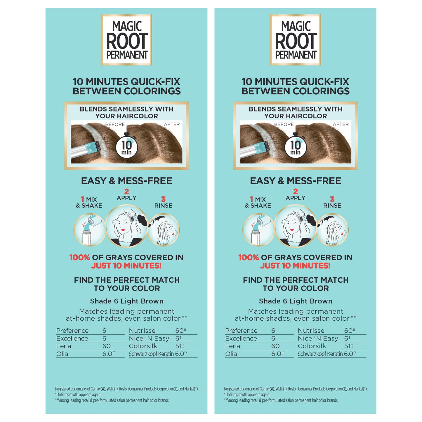 L'Oreal Paris Magic Root Permanent Hair Color Kit, 100% Gray Hair Coverage In Just 10 Minutes, Precision Brush Applicator for Seamless Application, 6 Beauty & Personal Care L'Oreal Paris