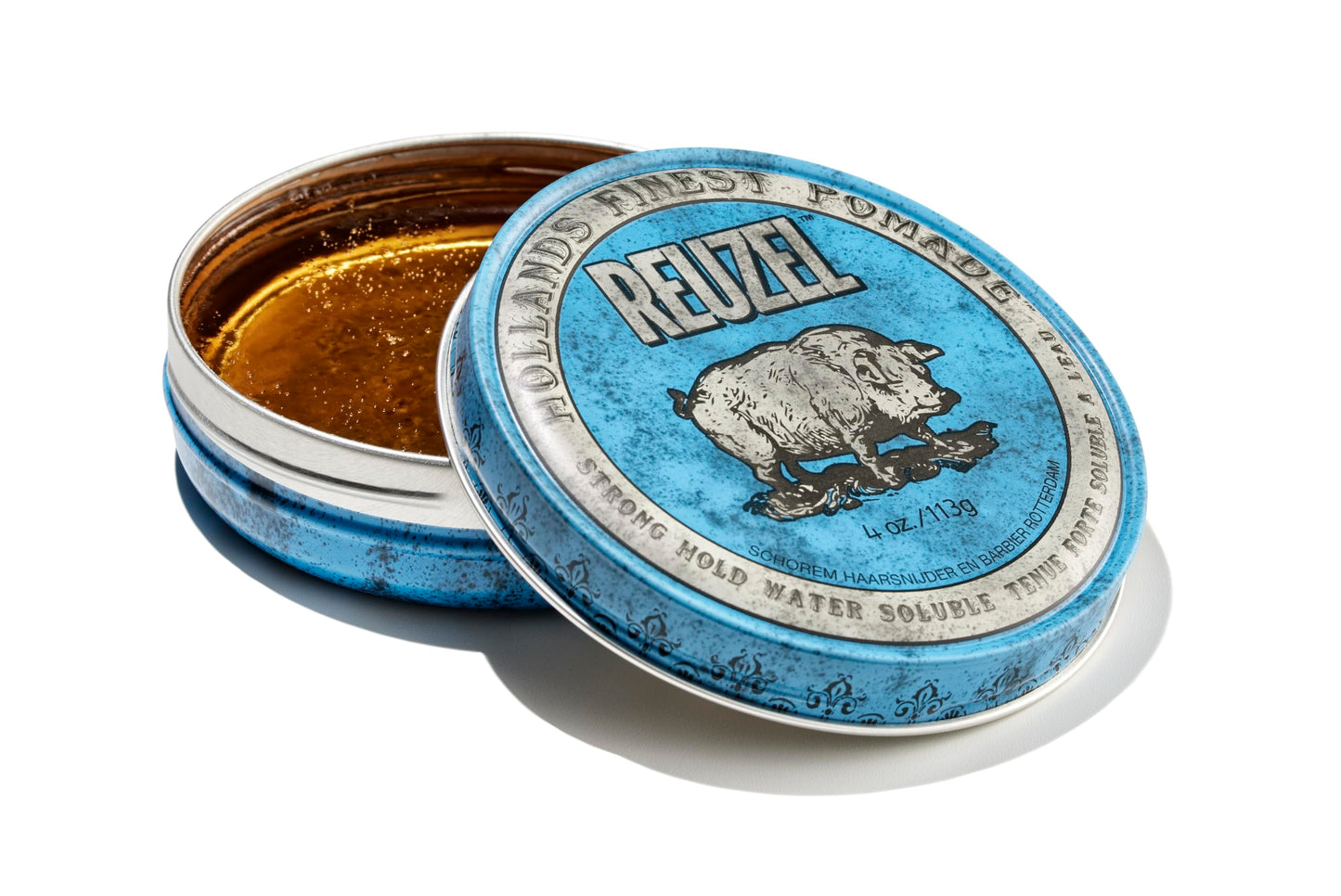 REUZEL Blue Pomade, Strong All Day Hold, Water Soluble Styling, High Shine and Flake Free, Easy To Wash Out, For All Hair Types Beauty & Personal Care REUZEL
