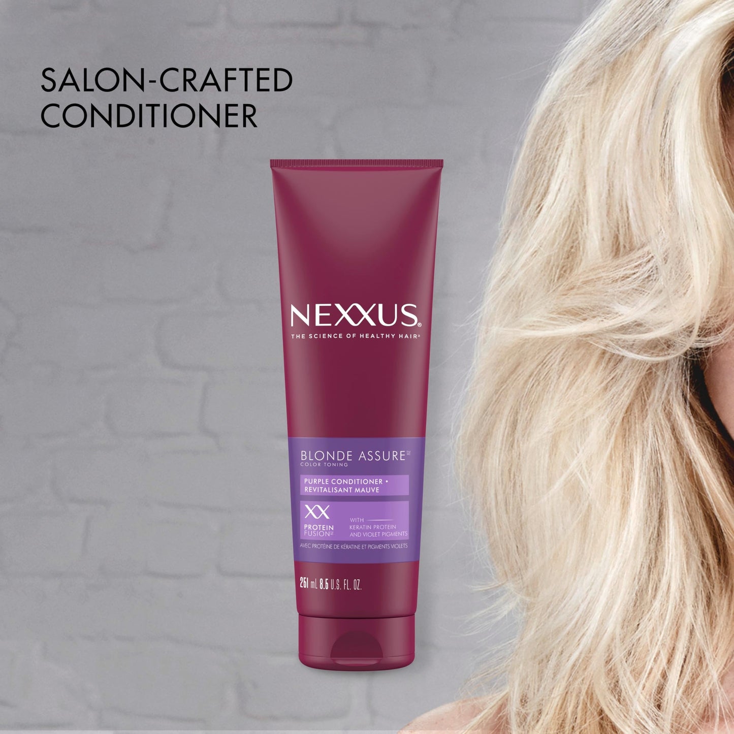 Nexxus Hair Color Blonde Assure Purple Conditioner, Keratin, For Blonde and Bleached Hair, Color 8.5 oz Beauty & Personal Care Nexxus