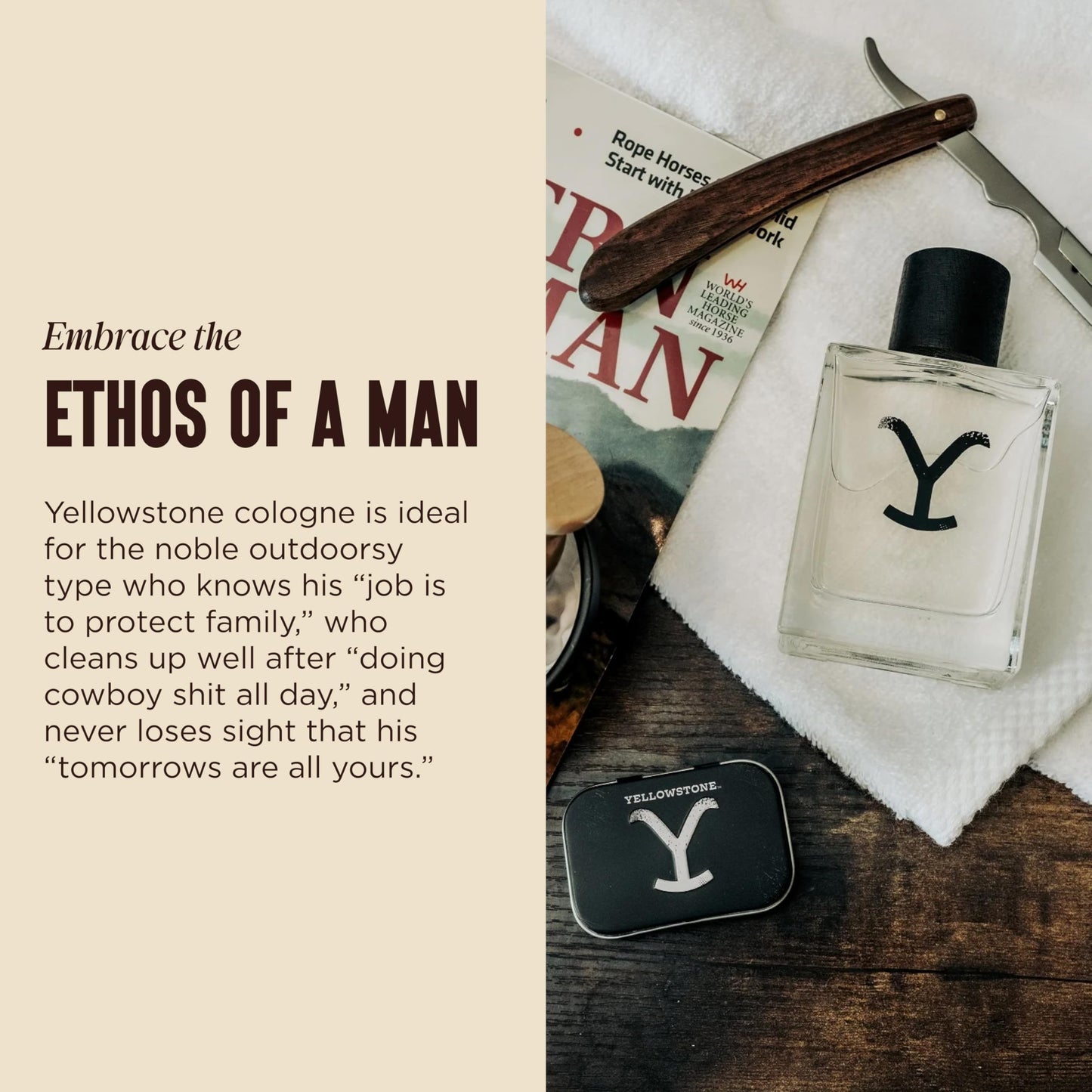 Yellowstone Original Men's Handcrafted Cologne Spray by Tru Western - Officially Licensed Fragrance of Paramount Network's Yellowstone - 100 ml | 3.4 Beauty & Personal Care Tru Fragrance Beauty