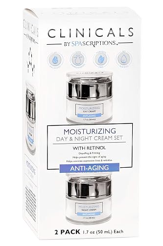 Clinicals- Moisturizing Day & Night Cream Set with Retinol - 2 Pack (1.7oz) Beauty & Personal Care SpaScriptions