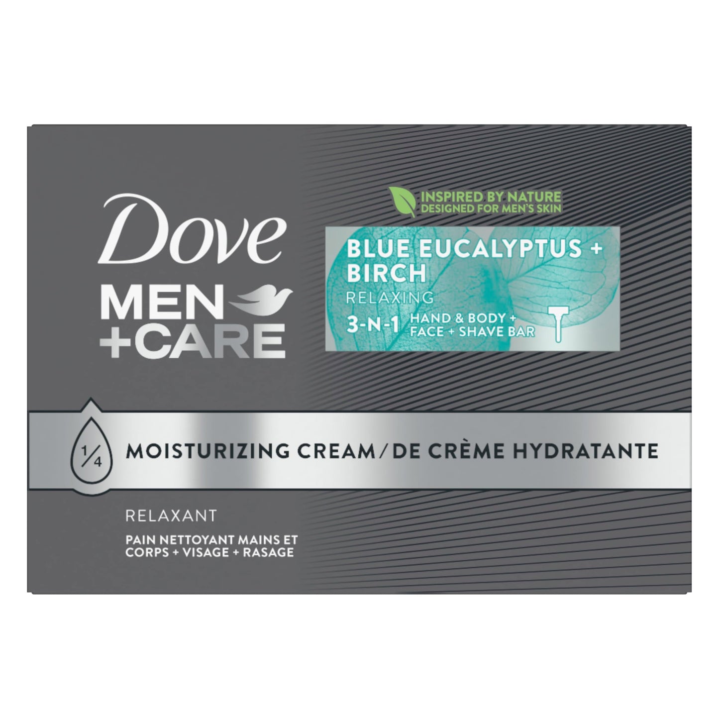 DOVE MEN + CARE Bar 3 in 1 Cleanser for Body, Face, and Shaving Blue Eucalyptus 8 Bars For Fresh, Healthy-Feeling Skin Body and Facial Cleanser More Beauty & Personal Care DOVE MEN + CARE