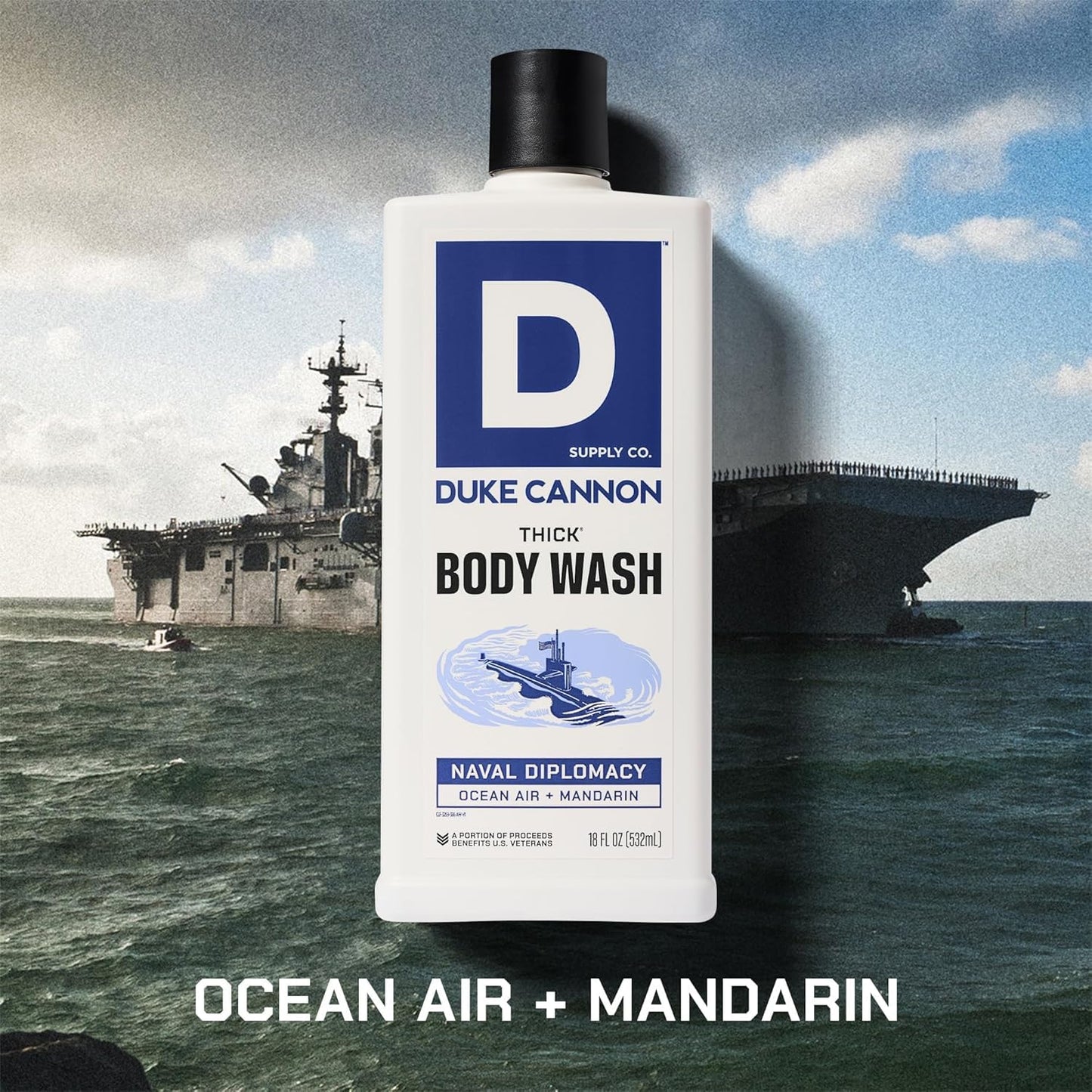Duke Cannon Supply Co. Thick High Viscosity Body Wash - 3X Thicker, Cleansing Shower and Bath Gel, Mineral-Enriched Body Wash - Citrus Musk + Beauty & Personal Care Duke Cannon Supply Co.