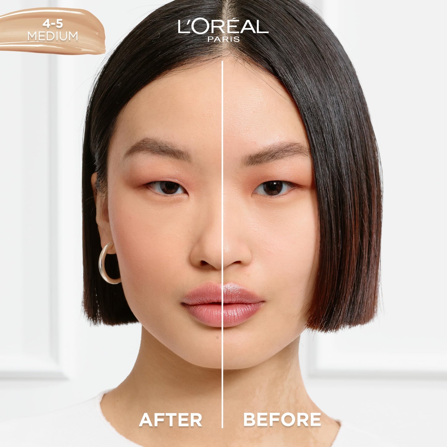 L'Oreal Paris True Match Nude Hyaluronic Tinted Serum Foundation with 1% Hyaluronic acid, Medium 4-5, 1 fl. oz. Beauty & Personal Care L'Oreal Paris