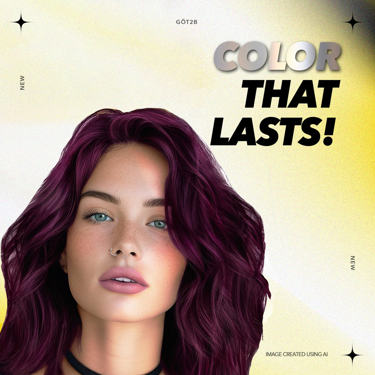 got2b Metallics Permanent Hair Dye, Amethyst Chrome M69, Hair Color for Women & Men, Formulated with Metallic-Shine Booster for Cool, Shimmering Beauty & Personal Care Got2B