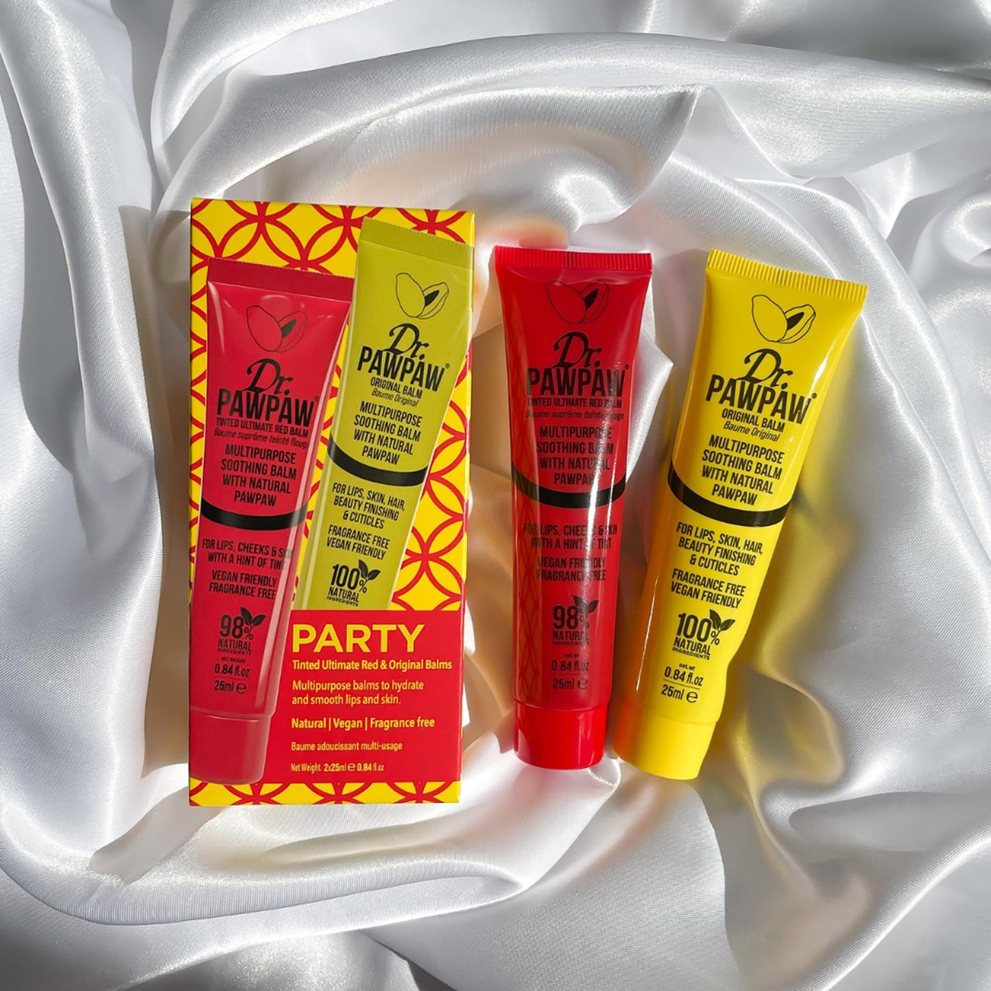 Dr. PawPaw Party Set - Multipurpose, Soothing and Tinted, Hydrating Lip Balm Giftset - Ultimate Red and Original Balm - Gluten Free - 2 pc Beauty and Personal Care Dr. PAWPAW ORIGINAL BALM