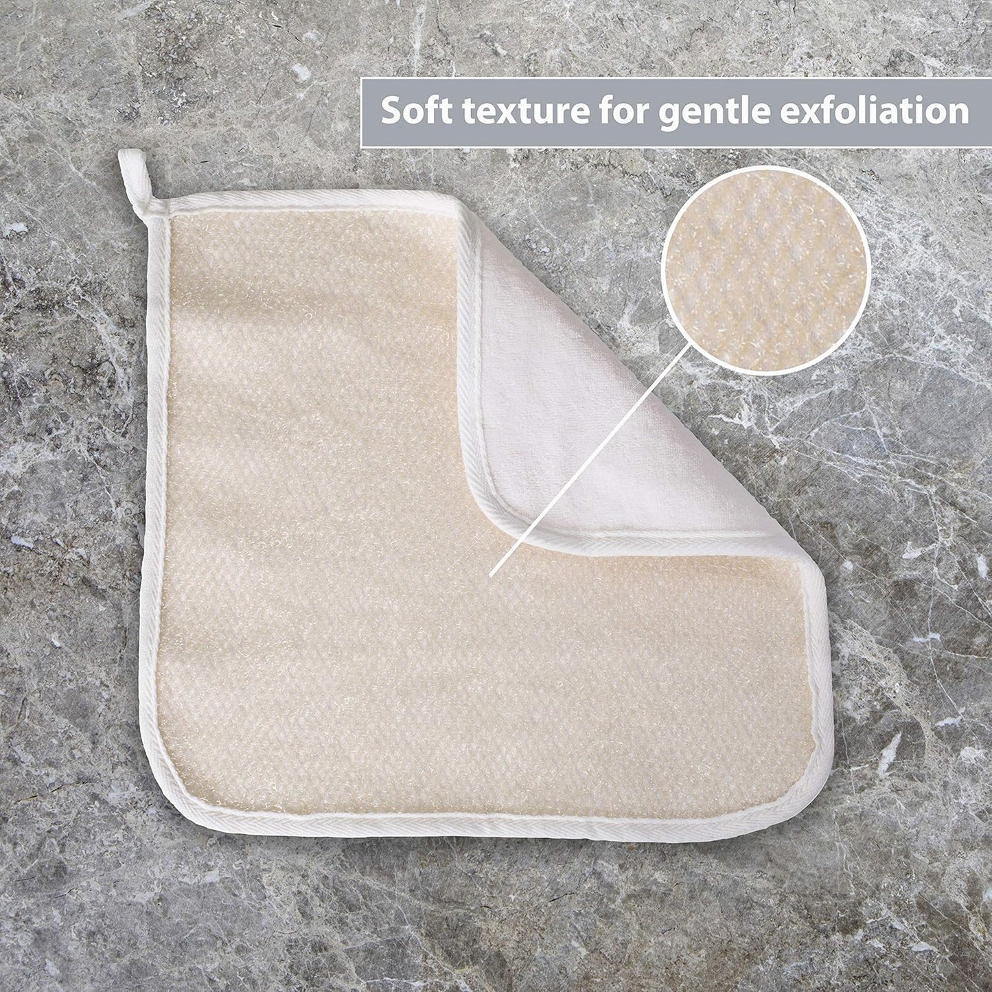 PARADISO Evriholder Soft-Weave Exfoliating Wash Cloths Dual-Textured for Face and Body, Pack of 3, White Beauty & Personal Care Evriholder