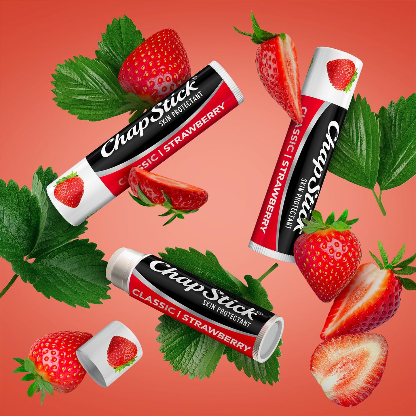 Chapstick Lip Balm-Classic Strawberry 3 Pack Beauty & Personal Care ChapStick