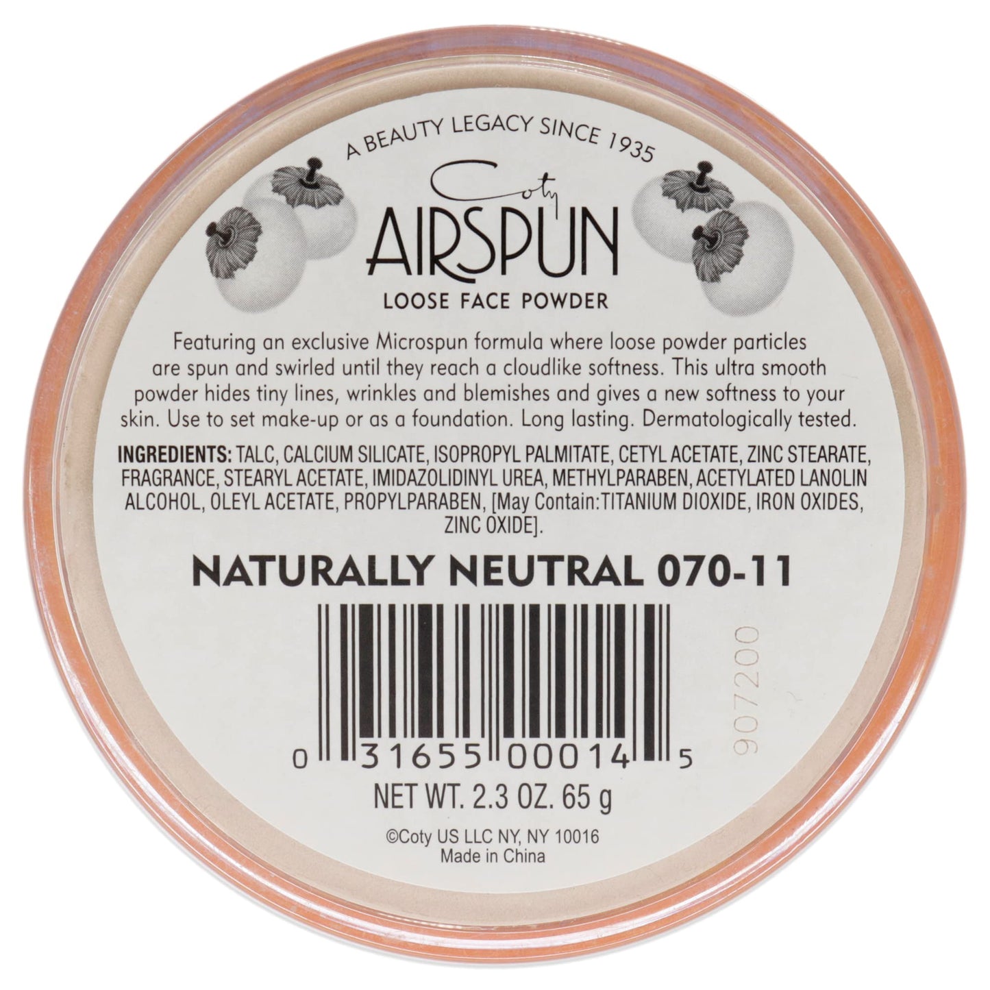 Coty Airspun Loose Powder, Naturally Neutral, 070-11, 2.3 Ounce (6 Pack) Beauty & Personal Care Airspun