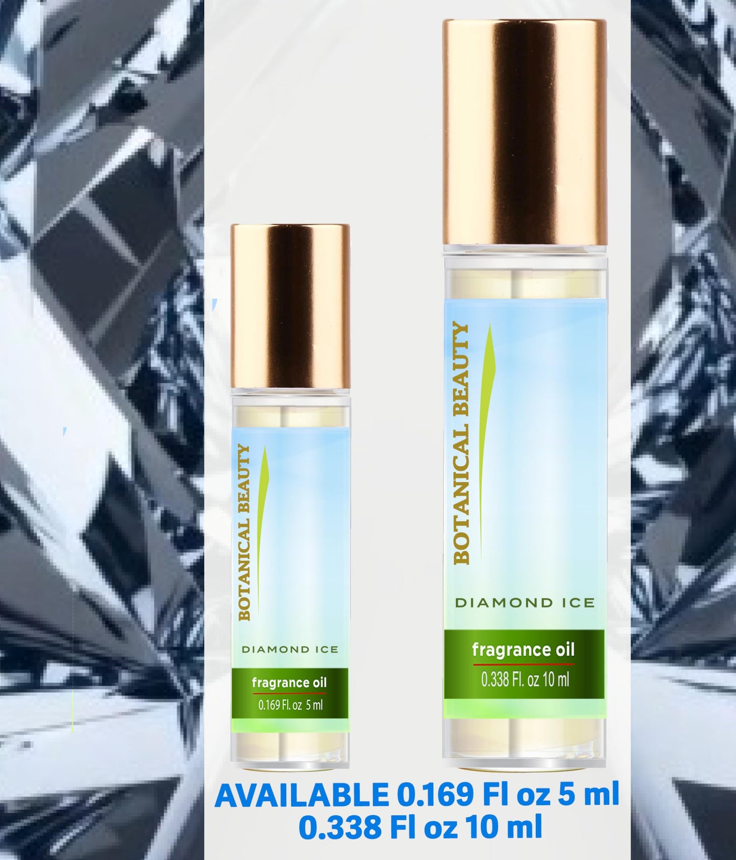 Botanical Beauty DIAMOND ICE FRAGRANCE OIL ROLL-ON 0.169 Fl Oz 5 ml Rollerball Perfume, Long Lasting an luxury scent, blends of Violet Petals Beauty & Personal Care Botanical Beauty